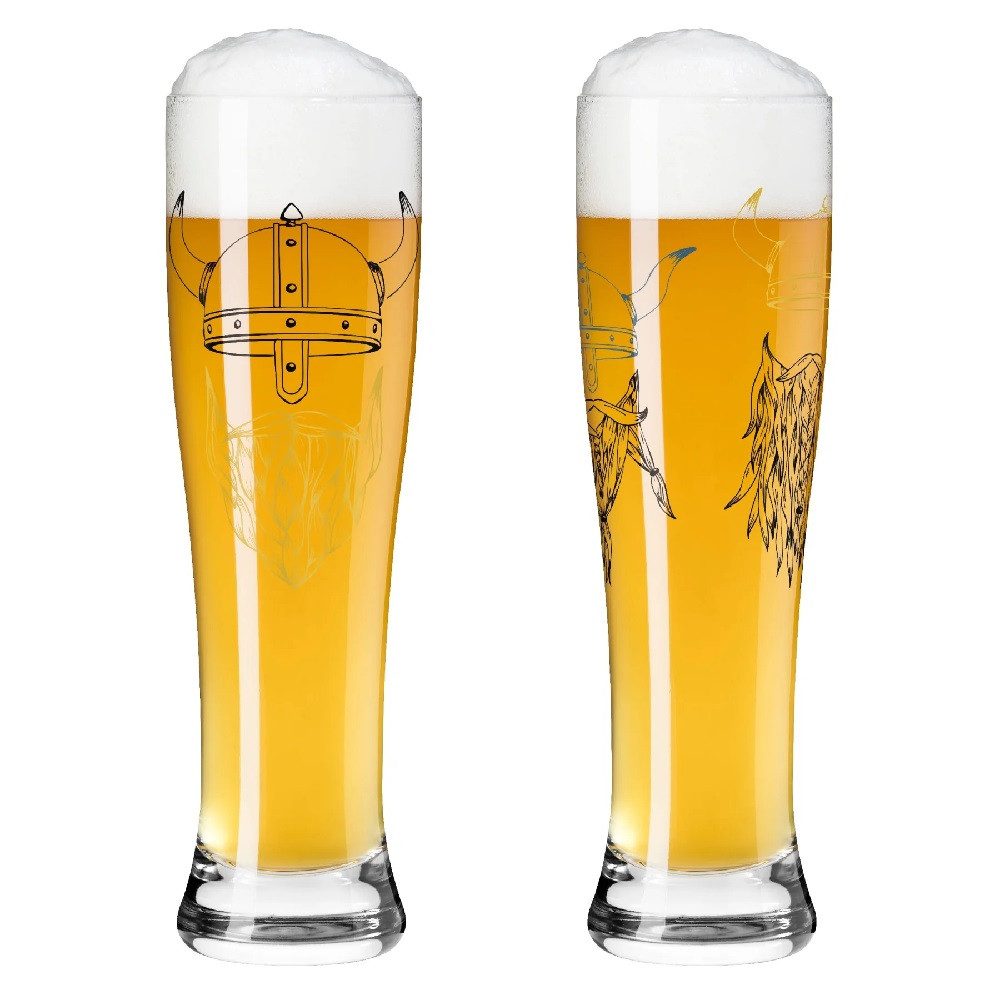 Bierglas Ritzenhoff Brauchzeit Weizen 2er #17 #18 A. Vasconcelos H23