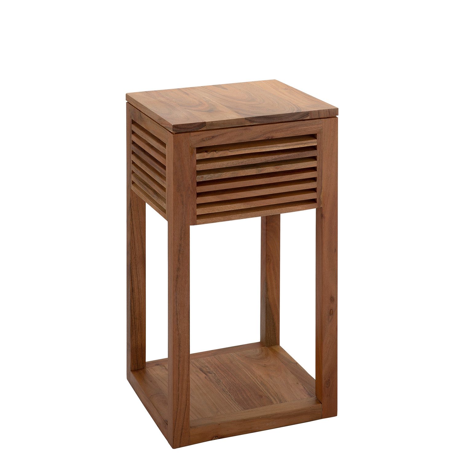 Fink Säulen-Esstisch CARMEL Säule - H. 60cm - braun - Akazienholz - Blumensäule (1 Stück, 1 Stück), Blumenständer - Dekosäule - Elegante Dekoration für Ihr Zuhause