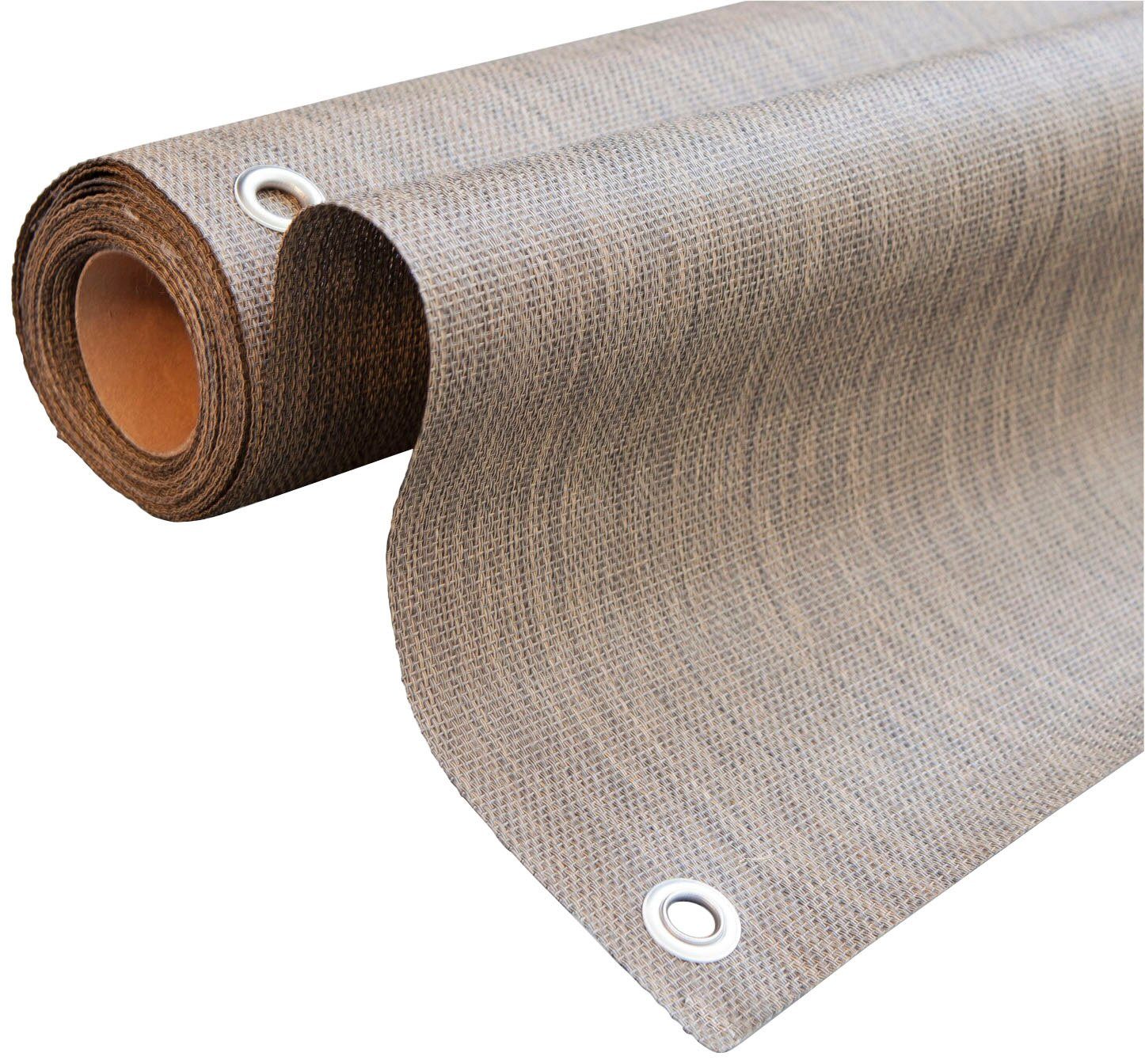 Windhager Balkonsichtschutz Aeris, Balkonblenden aus hochwertigem Kunststoff-Verbundgewebe (1-St) Sicht- und Windschutz, 0,9 x 5 m, erhältlich in titangrau oder braun