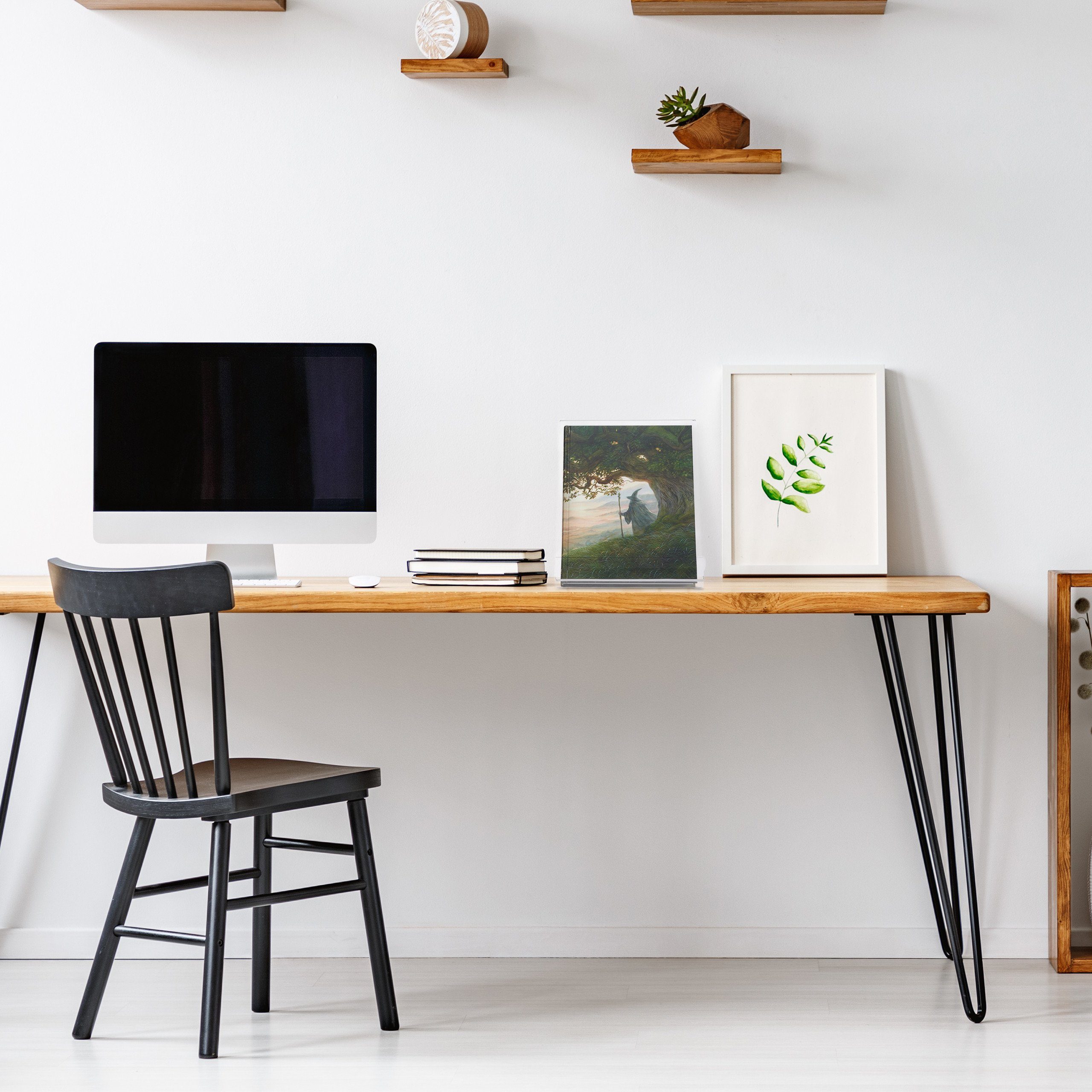 relaxdays Kochbuchhalter Buchaufsteller für DIN A4 Bücher