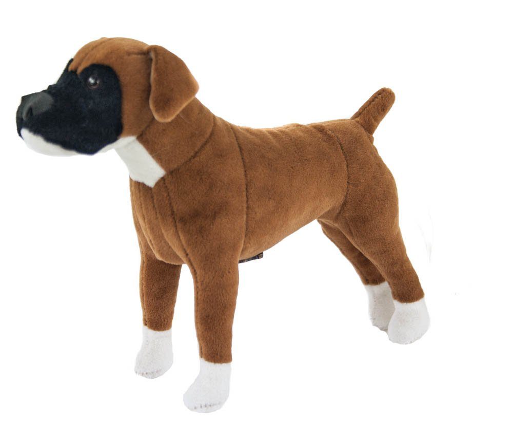 Kösen Kuscheltier Hund Boxer 15 cm stehend braun-weiß Plüschhund