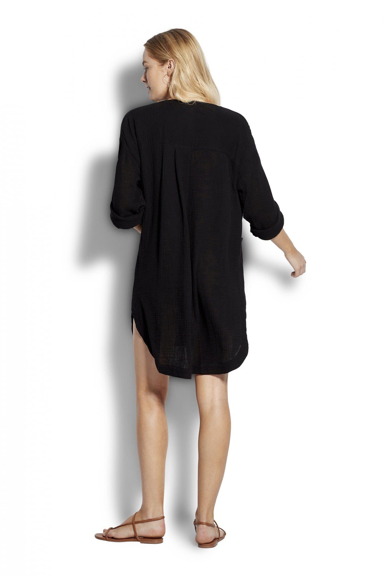 Essential Damen Up Sommerkleid Cover W Kleid Seafolly Seafolly Black