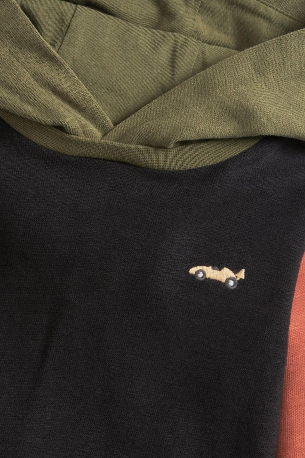 Kinder Sweater Next Kapuzensweatshirt Bequemes Farbblock-Hoodie aus Jersey