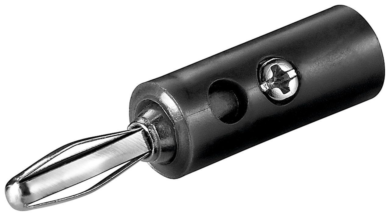 Goobay Lautsprecherstecker goobay Bananen Stecker mit Schraubanschlüssen schwarz (Bulk)