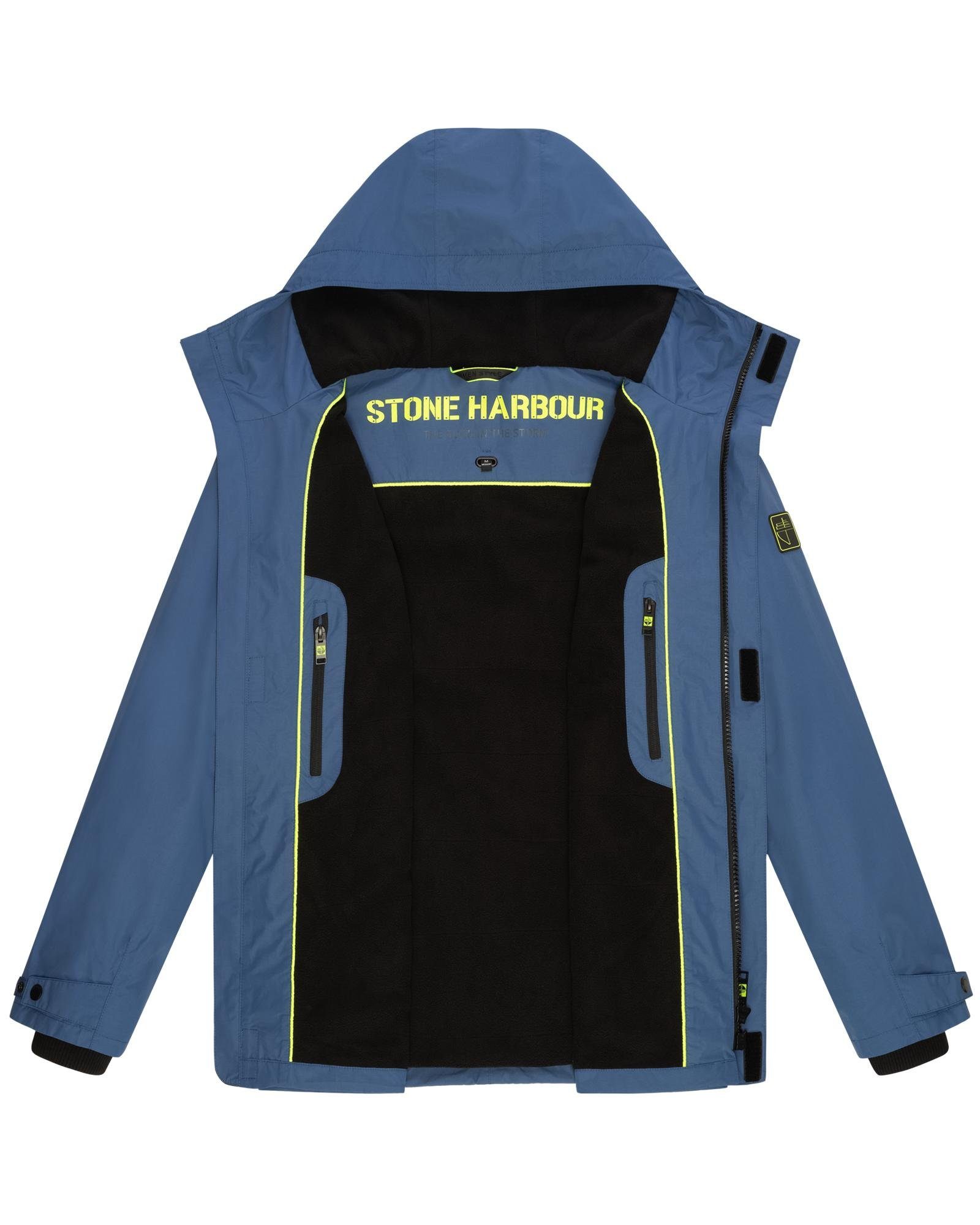 Stone Harbour Regenjacke Zanjaar Herren Übergangsjacke mit Fleece-Futter – Bild 5 von 5