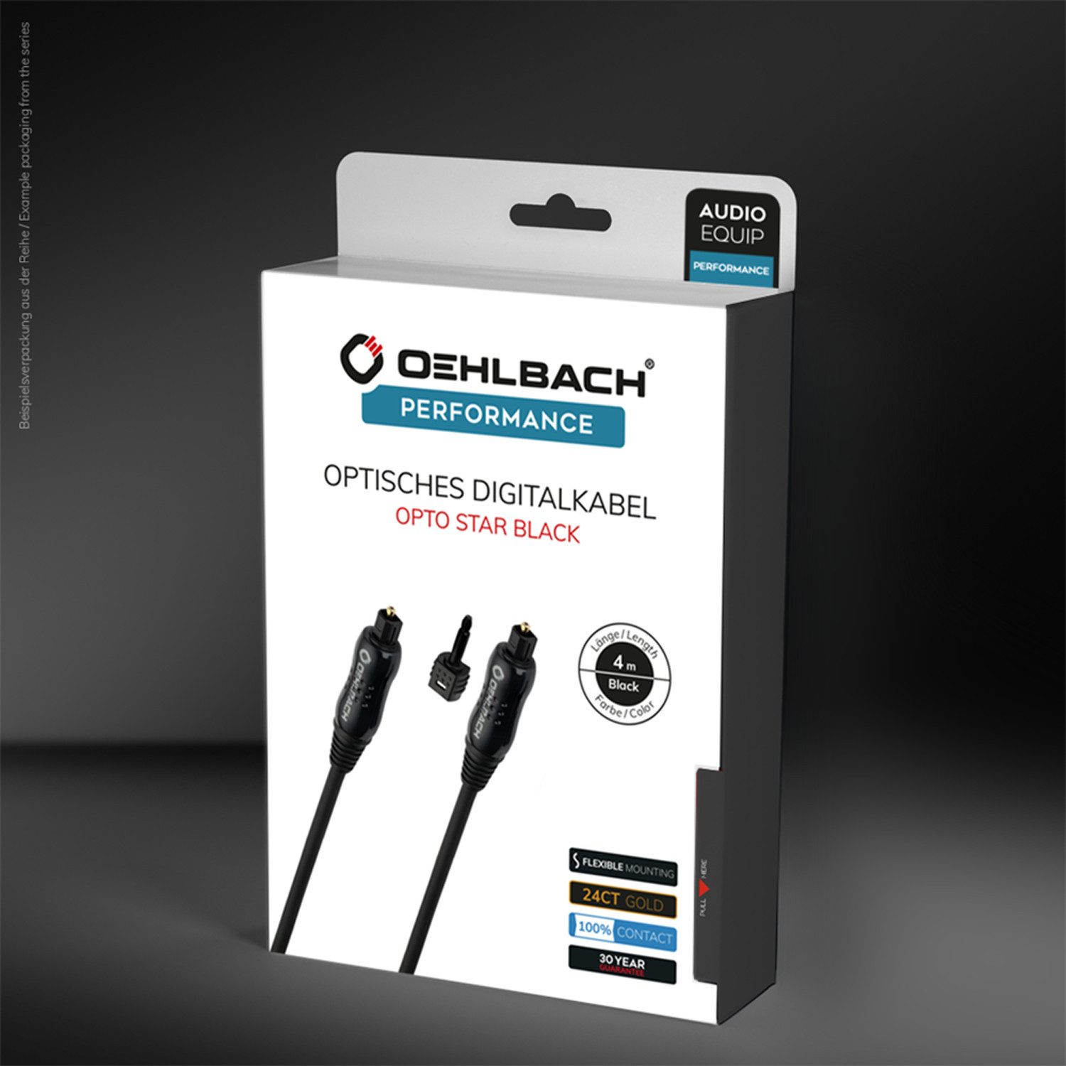 OEHLBACH Opto Star Black Optisches-Kabel, Toslink, Toslink (100 cm), Flexibel, Hohe Lichtausbeute