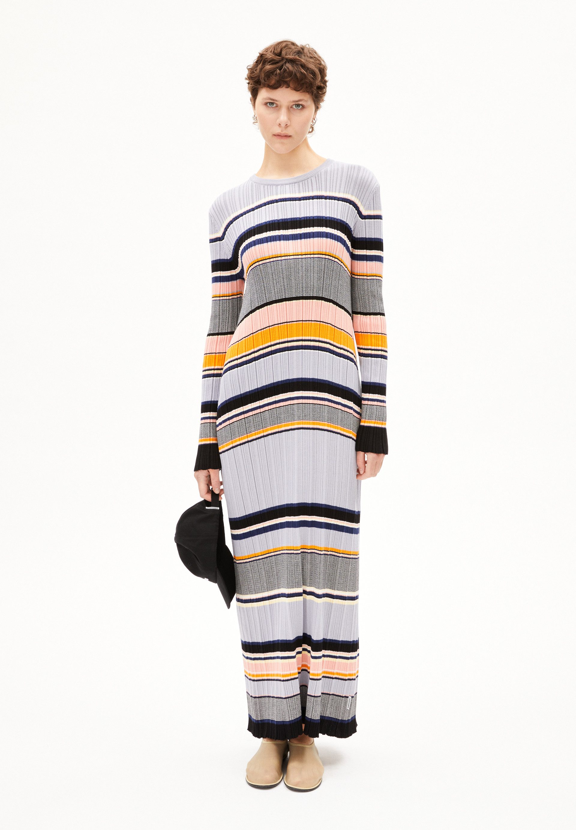 Armedangels Strickkleid KAAMILA STRIPES Strickkleid aus Bio-Baumwolle Rundh günstig online kaufen