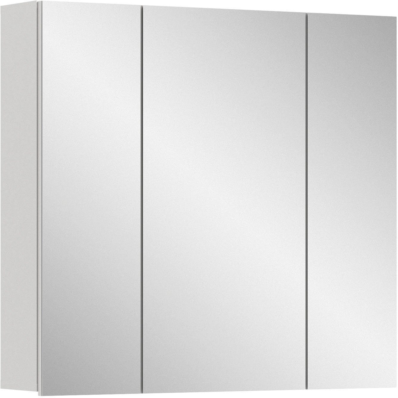 welltime Spiegelschrank "BIEL, TOPSELLER, Breite 82 cm, 3 Türen, 6 Einlegeb günstig online kaufen