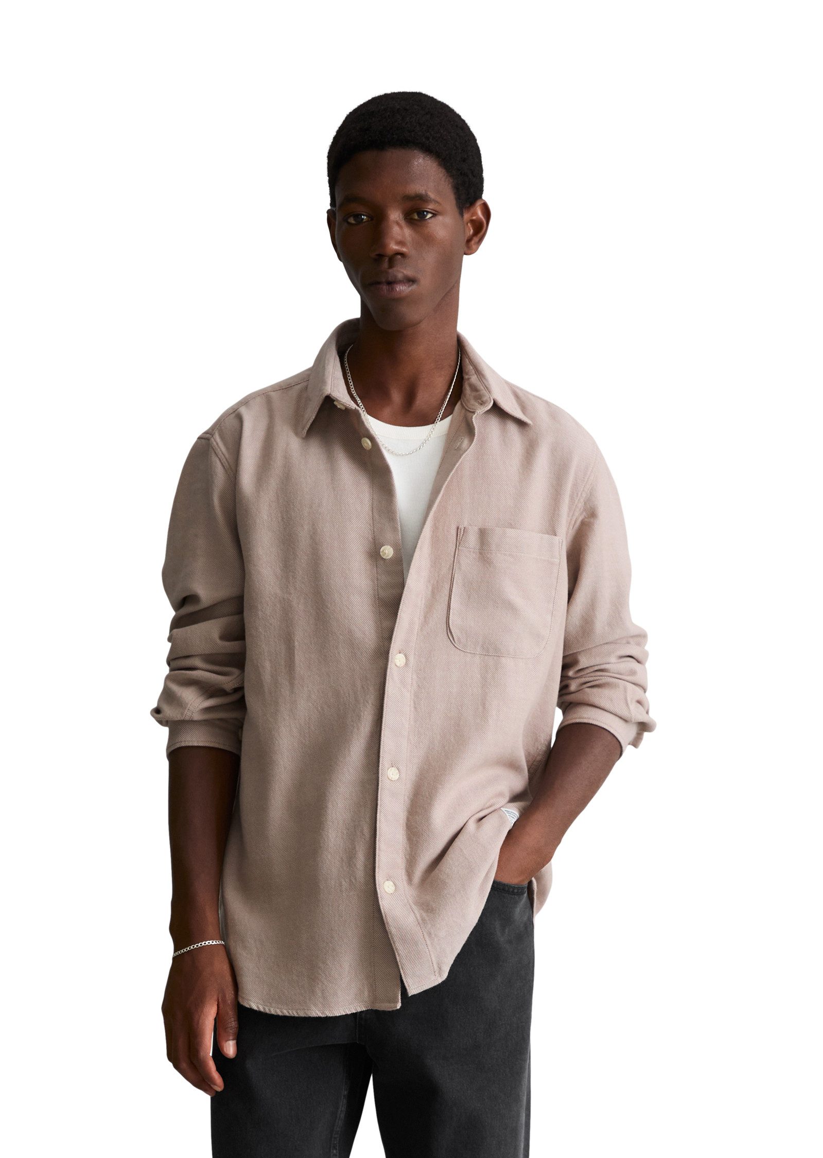 Marc O'Polo DENIM Langarmhemd aus weichem Bio-Baumwoll-Twill