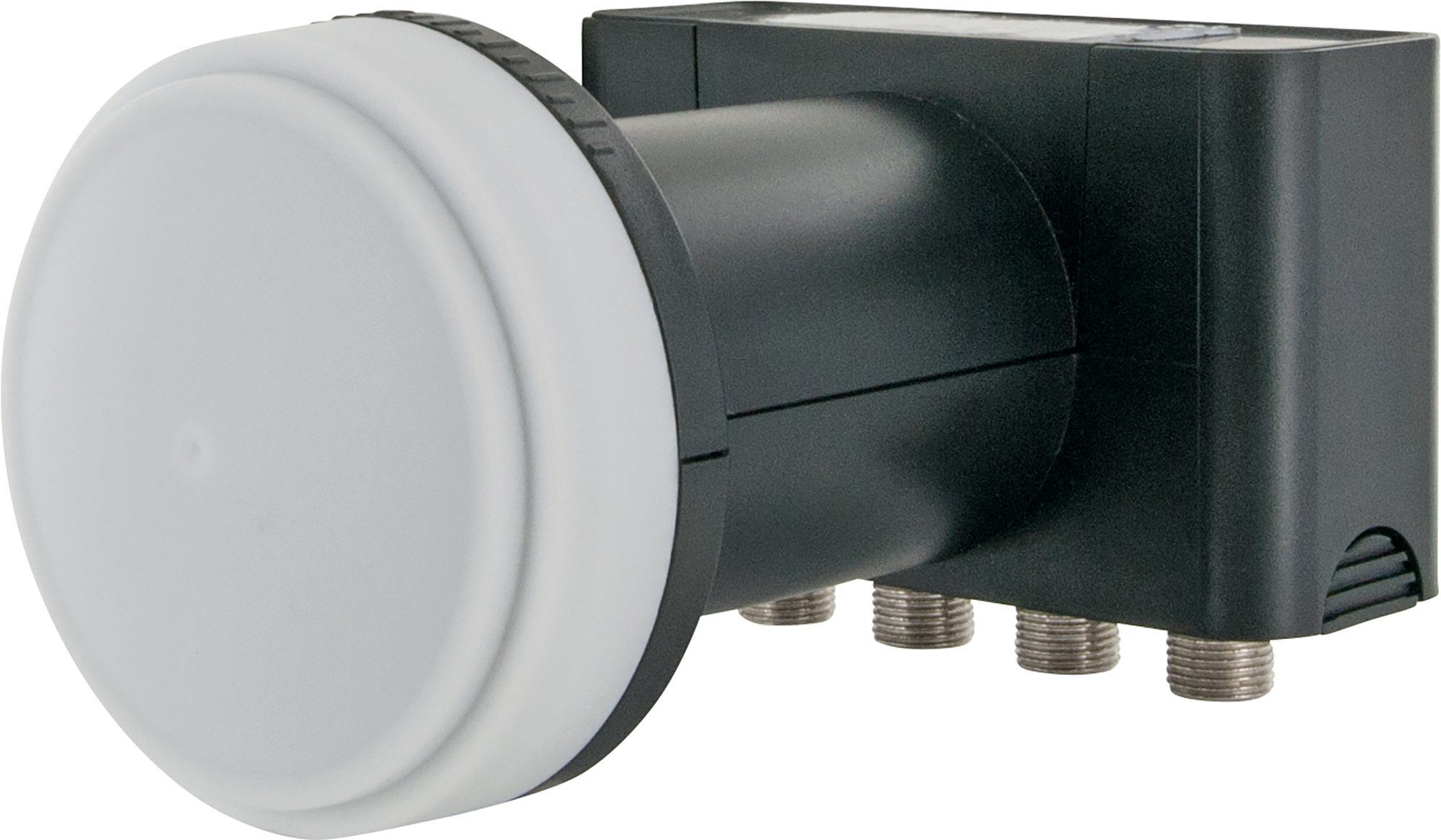 Schwaiger 714296 Universal-Quad-LNB (für 4 Teilnehmer, herausziehbare Wetterschutzabdeckung, hellgrau)