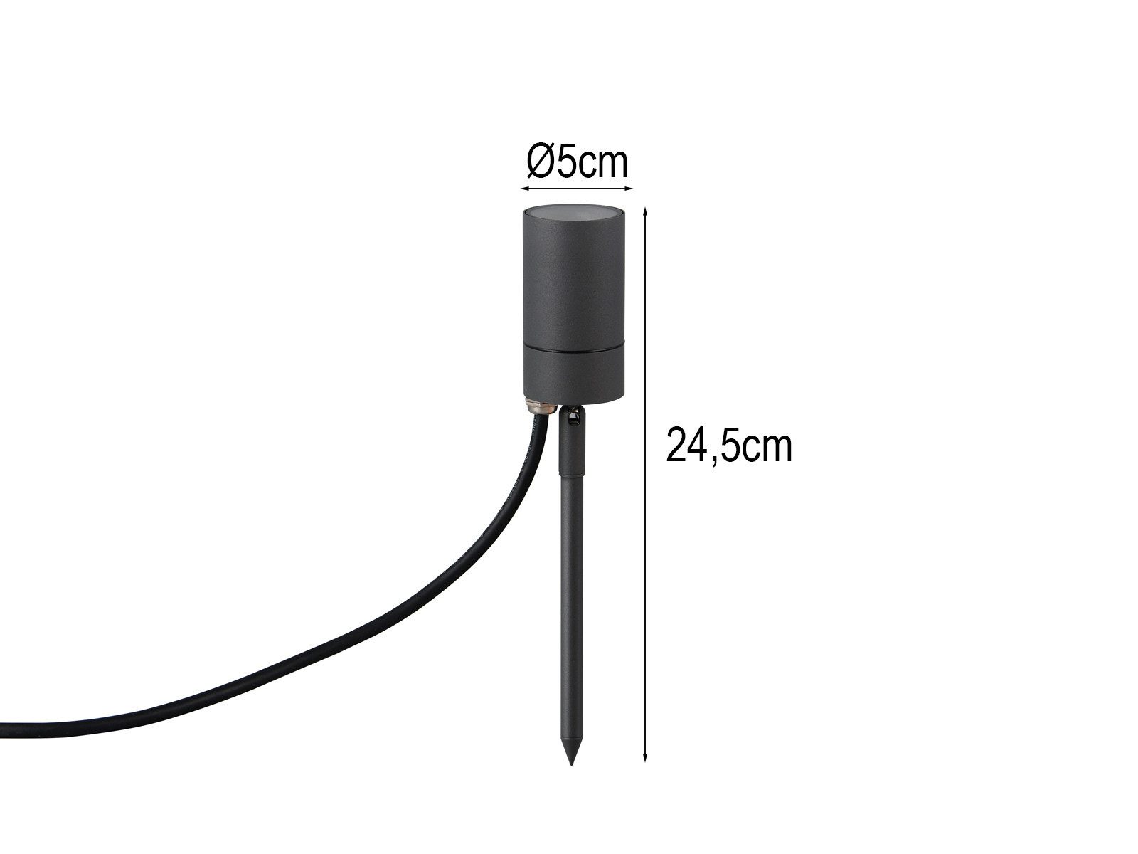 Reality Leuchten LED Gartenstrahler 3er SET mit Erdspieß & 2 Meter Kabel, LED wechselbar, warmweiß, Außenstrahler Gartenbeleuchtung mit Strom Baumstrahler Gartenlampe-n