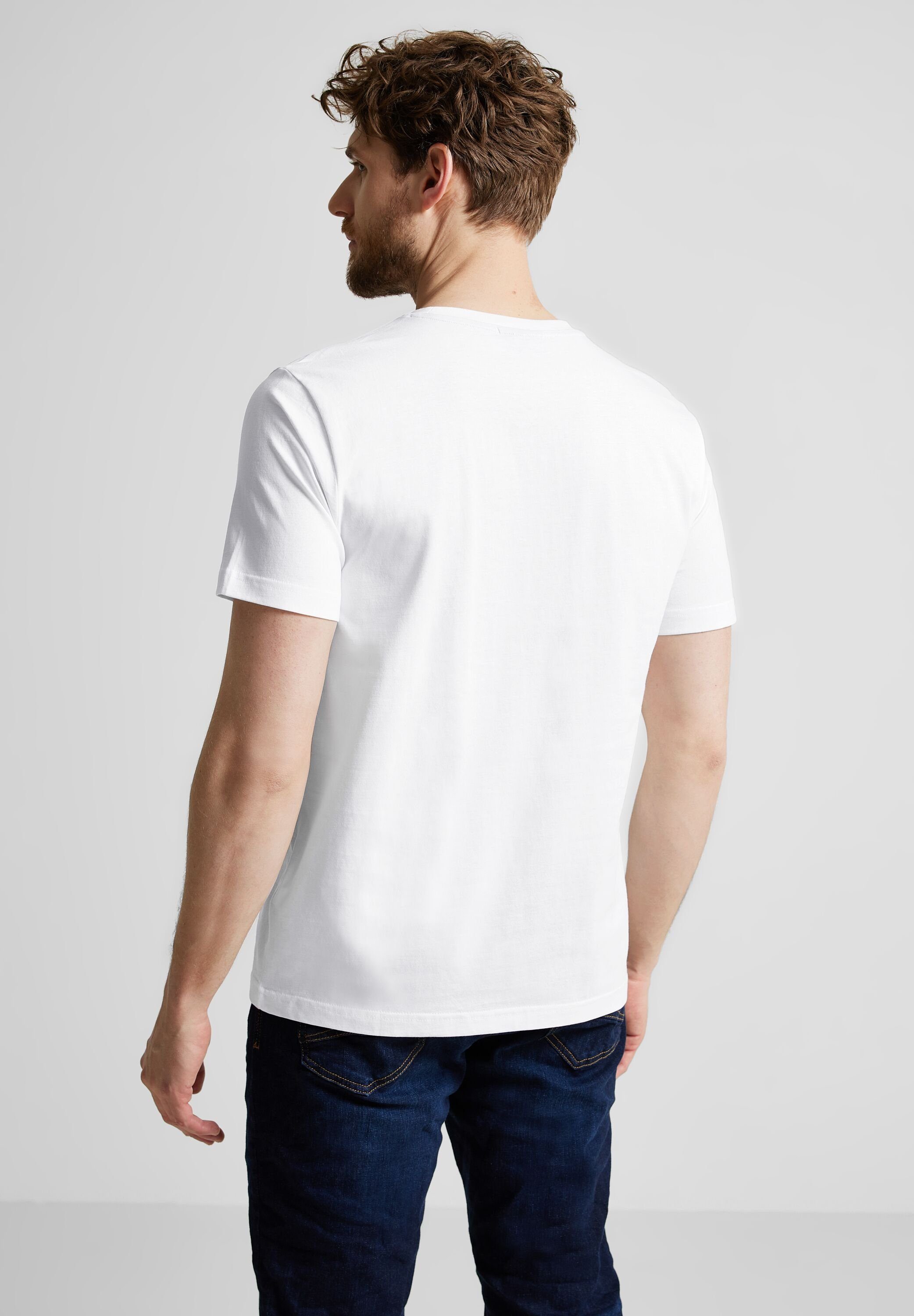 reiner Baumwolle ONE T-Shirt White aus STREET MEN
