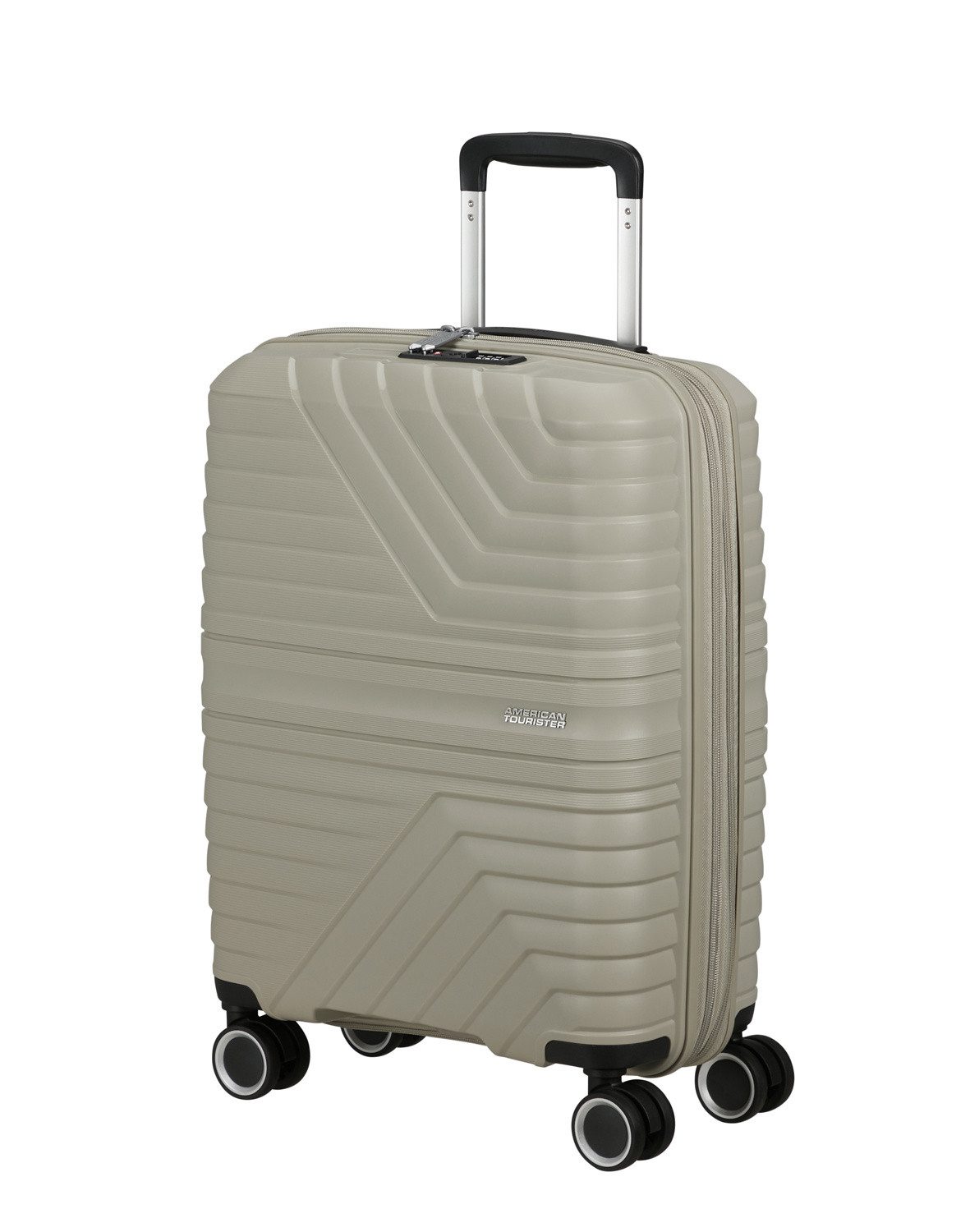 American Tourister® Koffer American Tourister Trolley mit 4 Rollen 55 cm Flytwist sand stone, 4 Rollen Rollen