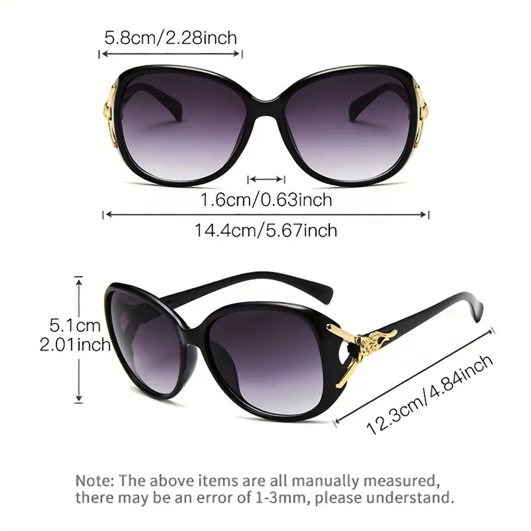 Sonnenbrille Gläser Frauen für Sonnenbrille Farbverlauf Rahmen Mode Runde mit DAYUT (1-St)