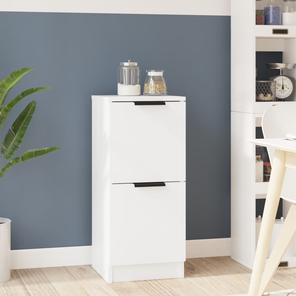 vidaXL Sideboard NA Sideboard Weiß 30x30x70 cm stabil aus Spanplatte für Wohnzimmer und