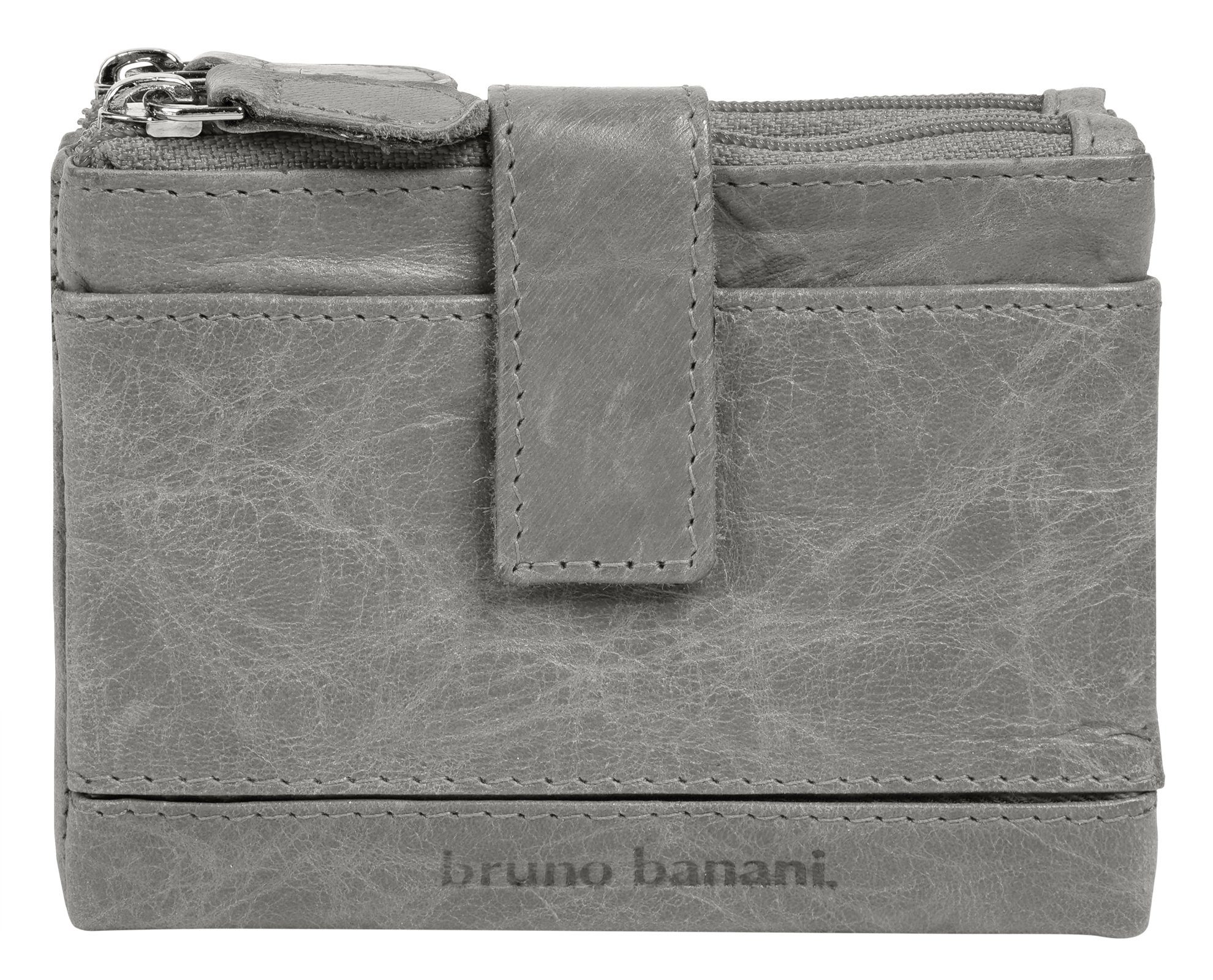 Bruno Banani Geldbörse, echt Leder grau | Geldbörsen