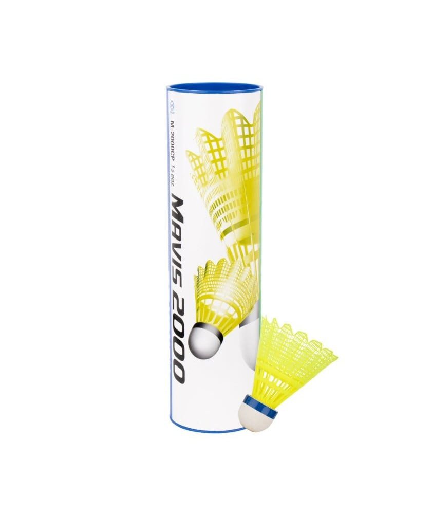 Yonex Badmintonball Mavis 2000 Nylon Dose gelb 6er, Geschwindigkeit: schnell