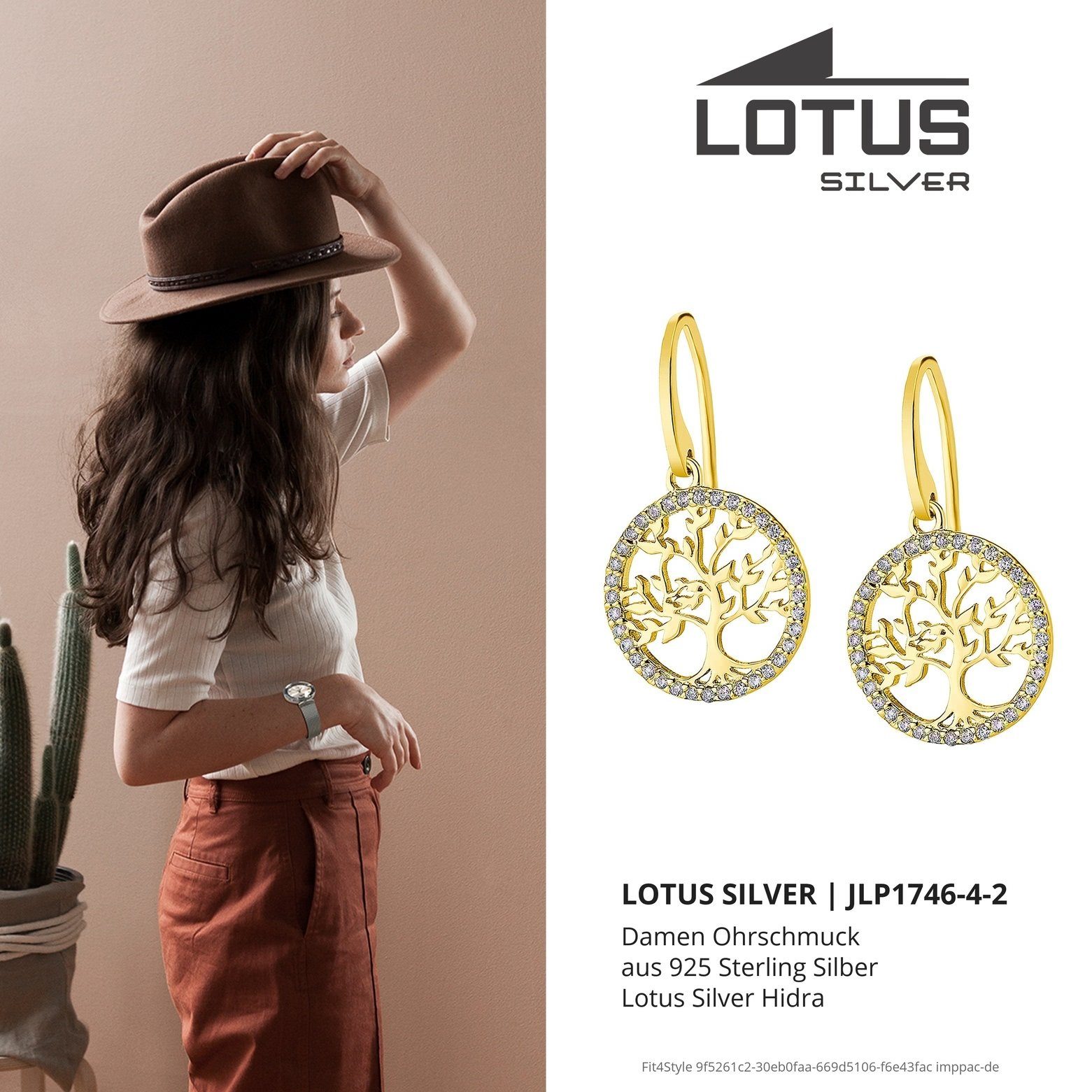 LOTUS SILVER Paar Ohrhänger Lotus Silver Lebensbaum 925 SILBER (Ohrhänger), günstig online kaufen