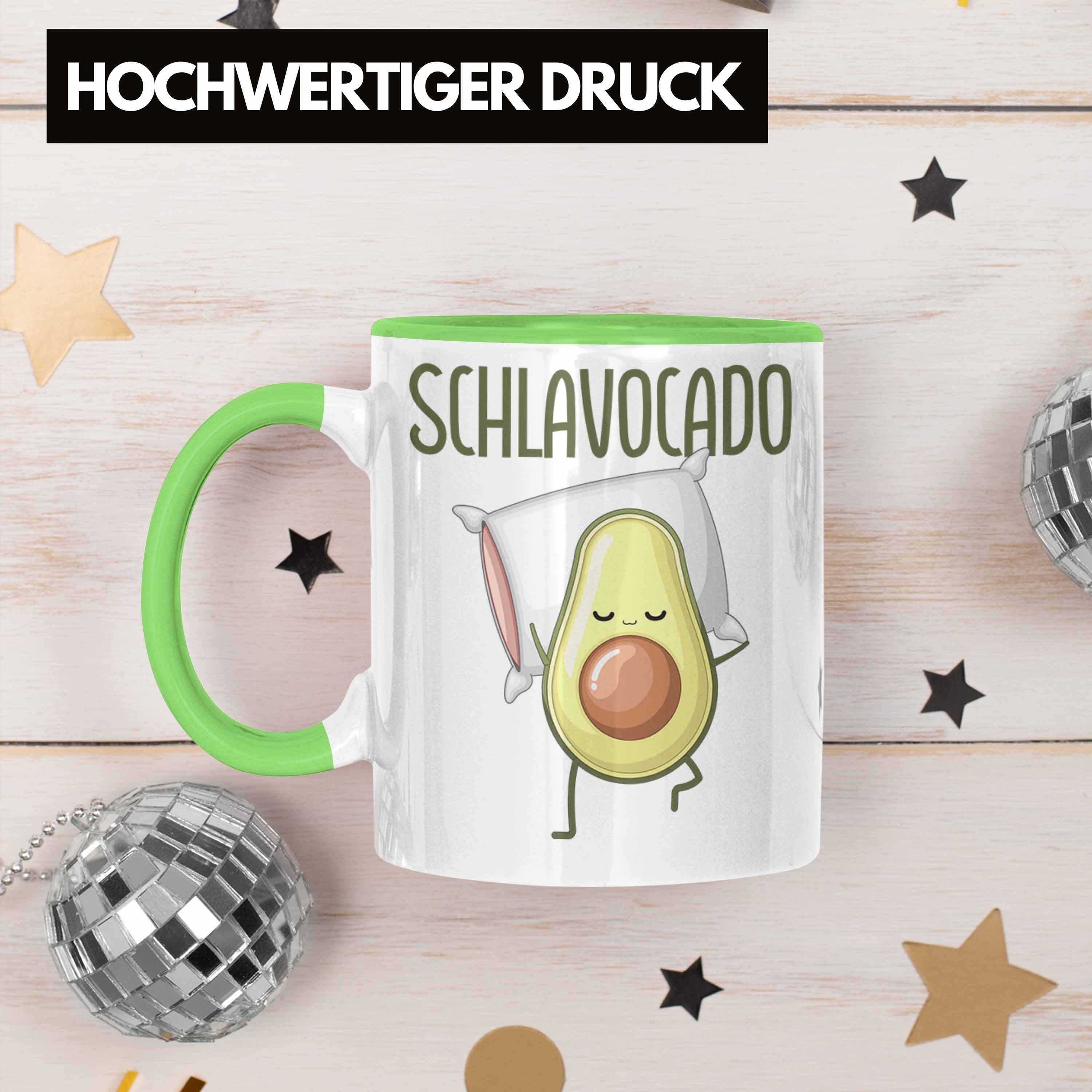 Mittagsschlaf-Liebhaber Lustige Avocado-Motiv Trendation Tasse Grün Geschenk Tasse Nap