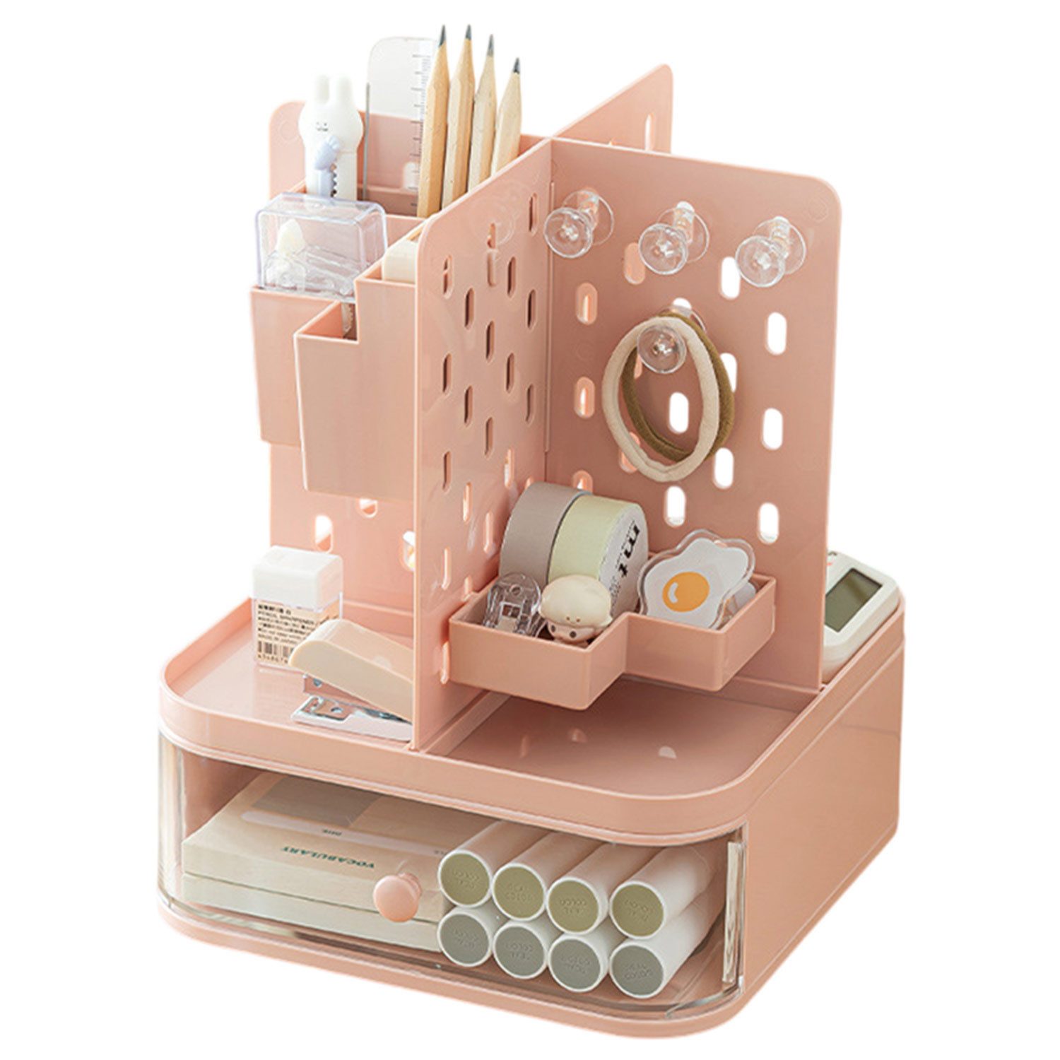 Refttenw Organizer Schreibtisch Organizer, 360° Drehbar Multifunktional Aufbewahrungsbox, Schreibtischorganizer für Büro Zuhause Schule