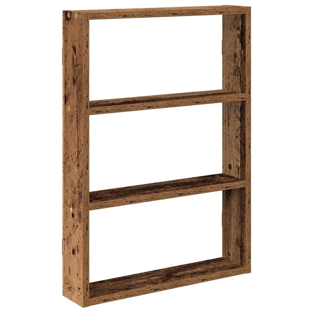 vidaXL Regal, Wandregal Altholz-Optik 43x9x60 cm Holzwerkstoff günstig online kaufen