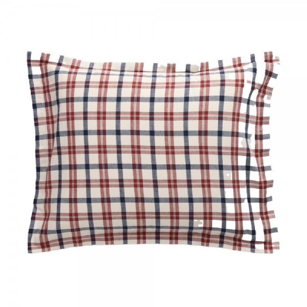 Gant Kissenhülle Gant Home Kopfkissenbezug mit Reißverschluss Flannel Plumped Red (80x8