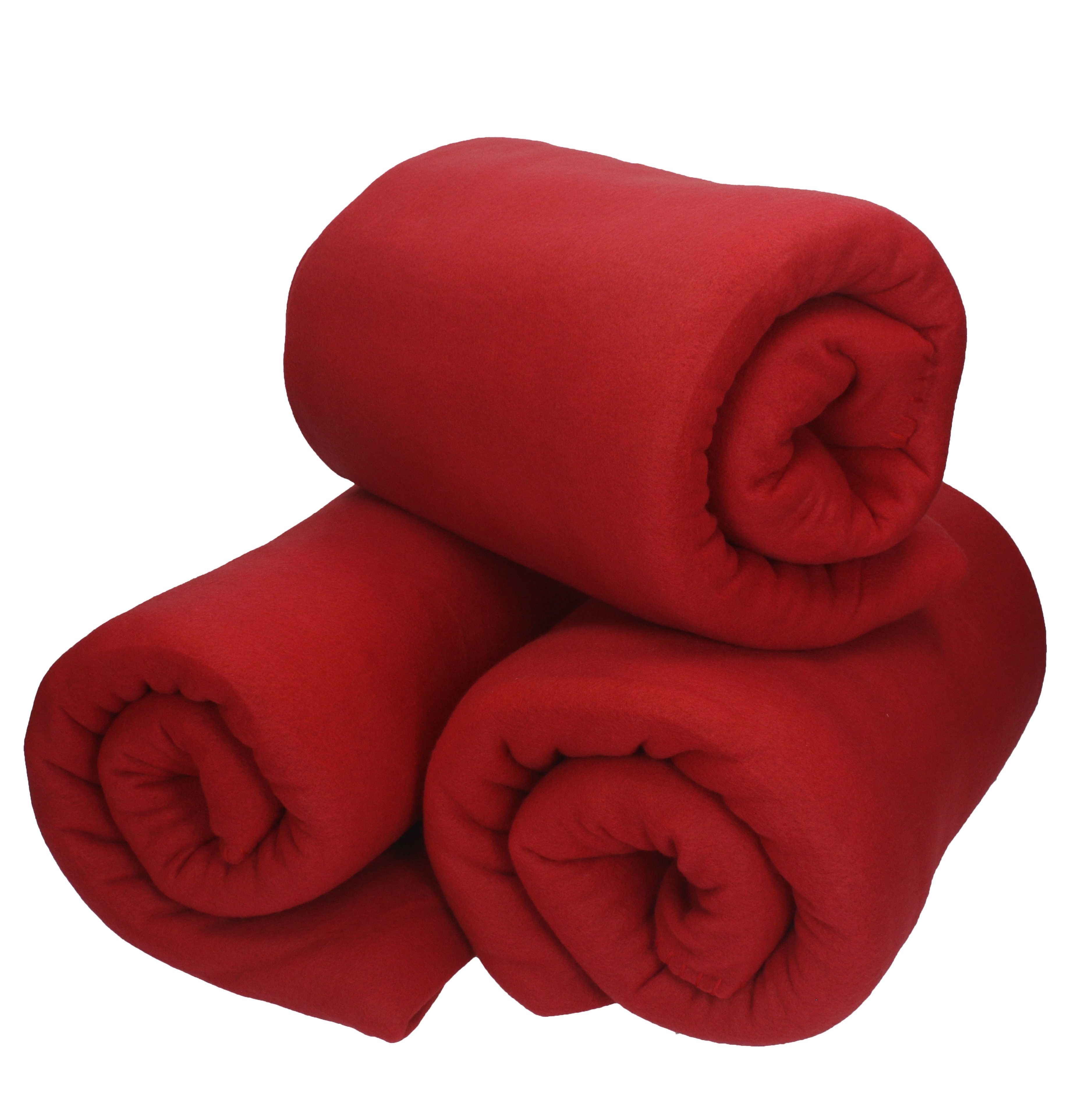 Wohndecke 3 Stück Fleecedecke Kuscheldecke Sofadecke günstig online kaufen