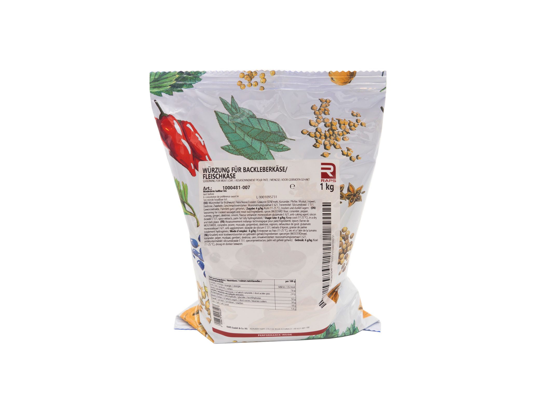 Raps Gewürz Backleberkäsgewürz 1 kg Beutel