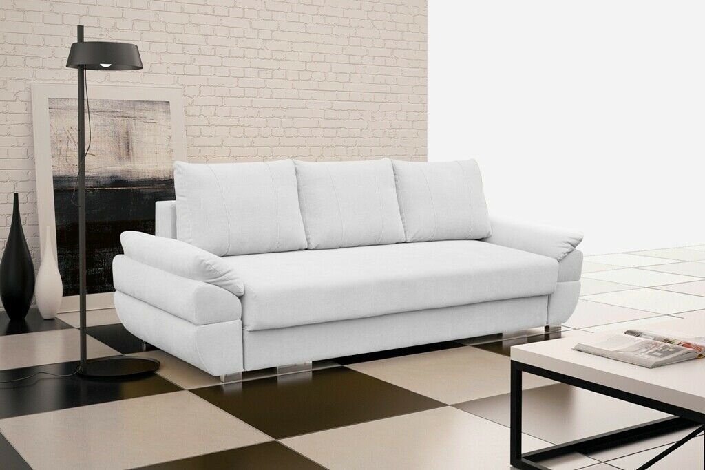 Mit Weiß Bettfunktion JVmoebel Sofa,