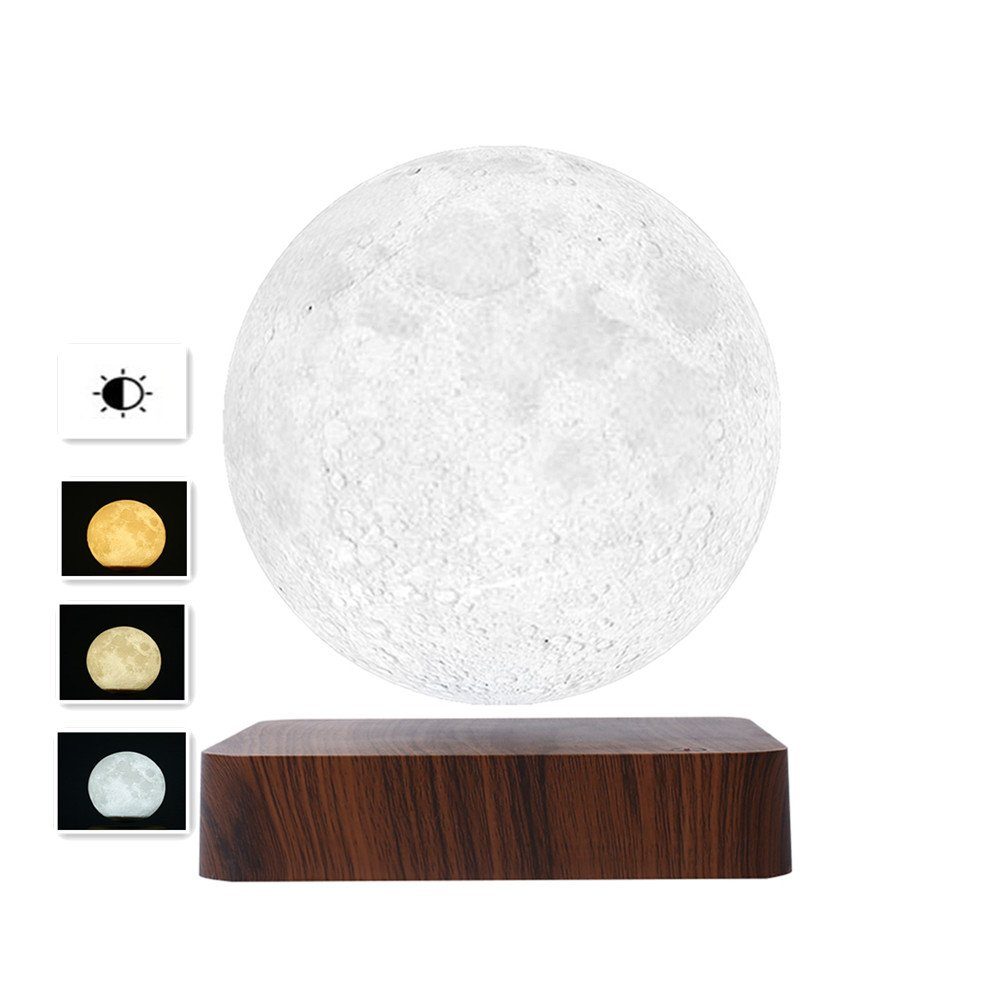 GelldG LED Nachtlicht 12 cm LED Mondlampe, 3D Mond Lampe, Touch Sensor,  Warmweiß, Nachhaltig