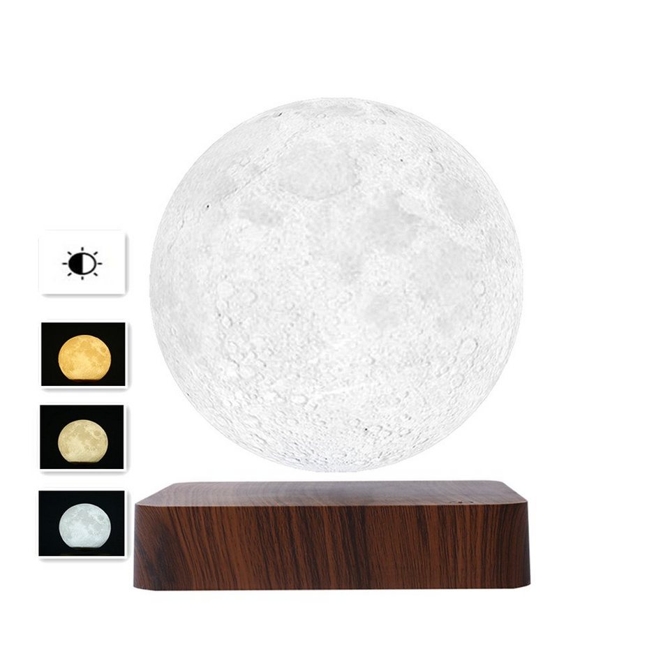 XDeer Nachtlicht Schwebende Mond Lampe 3D, LED-Mondlampe Magnetisch  Mondlichtlampen In der Luft frei schweben und spinnen mit hölzerner Basis,  für einzigartige Geschenke, Room Decor, Nachtlicht, Schreibtisch, Nehmen  Sie die Magnetschwebetechnik an, der