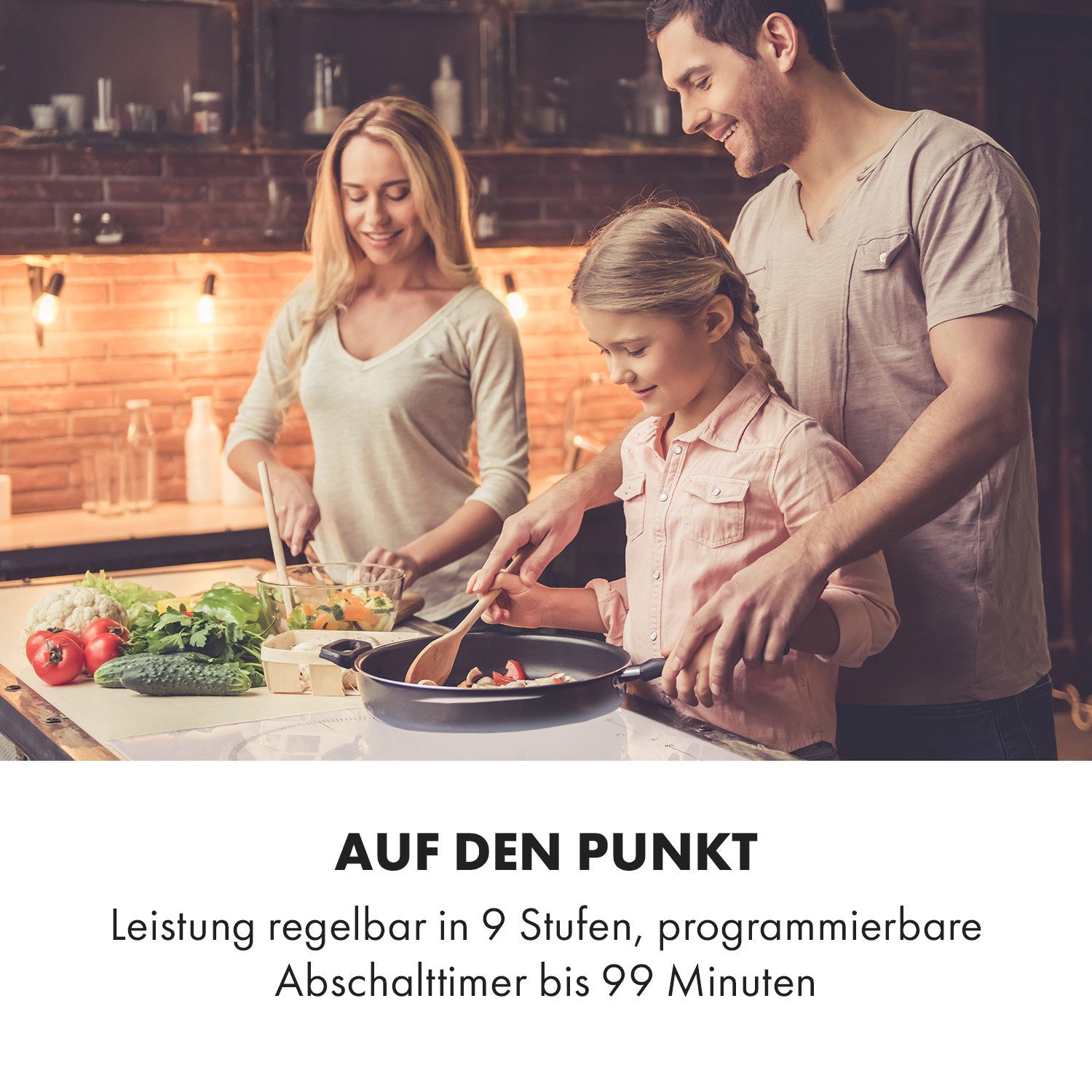 Klarstein Induktions-Kochfeld Delicatessa 90 Hybrid Induktionskochfeld autark 5 Zonen 7400W 90 cm, Einbau Induktionskochfeld 5 Platten Glaskeramik Kochfeld Induktion