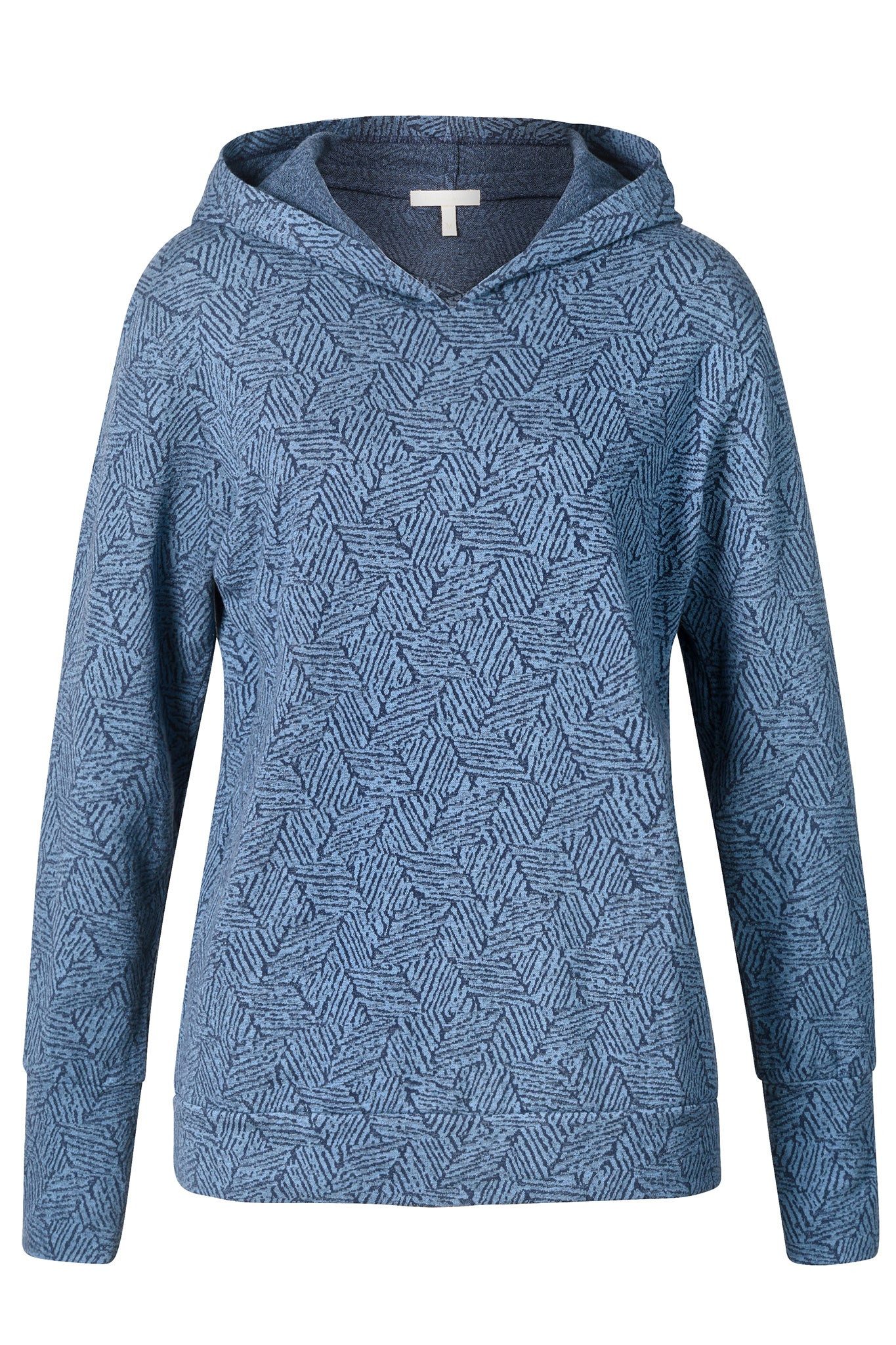 Strickpullover Eleganter Pullover Damen mit feinem Jacquard-Muster aus Bio-Baumwolle