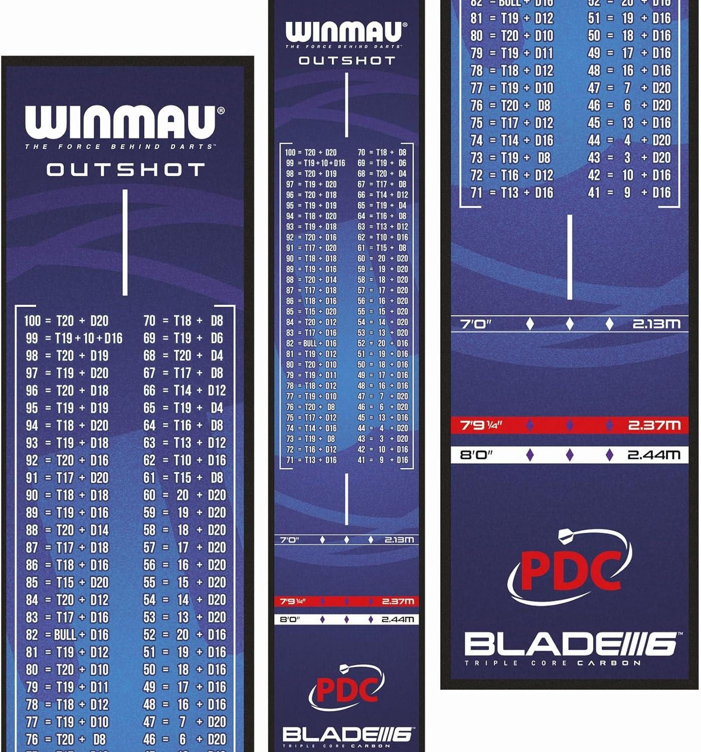 Winmau Dartmatte Dartmatte OUTSHOT 8209, Mat Dartteppiche Matte für Dartscheiben Boards
