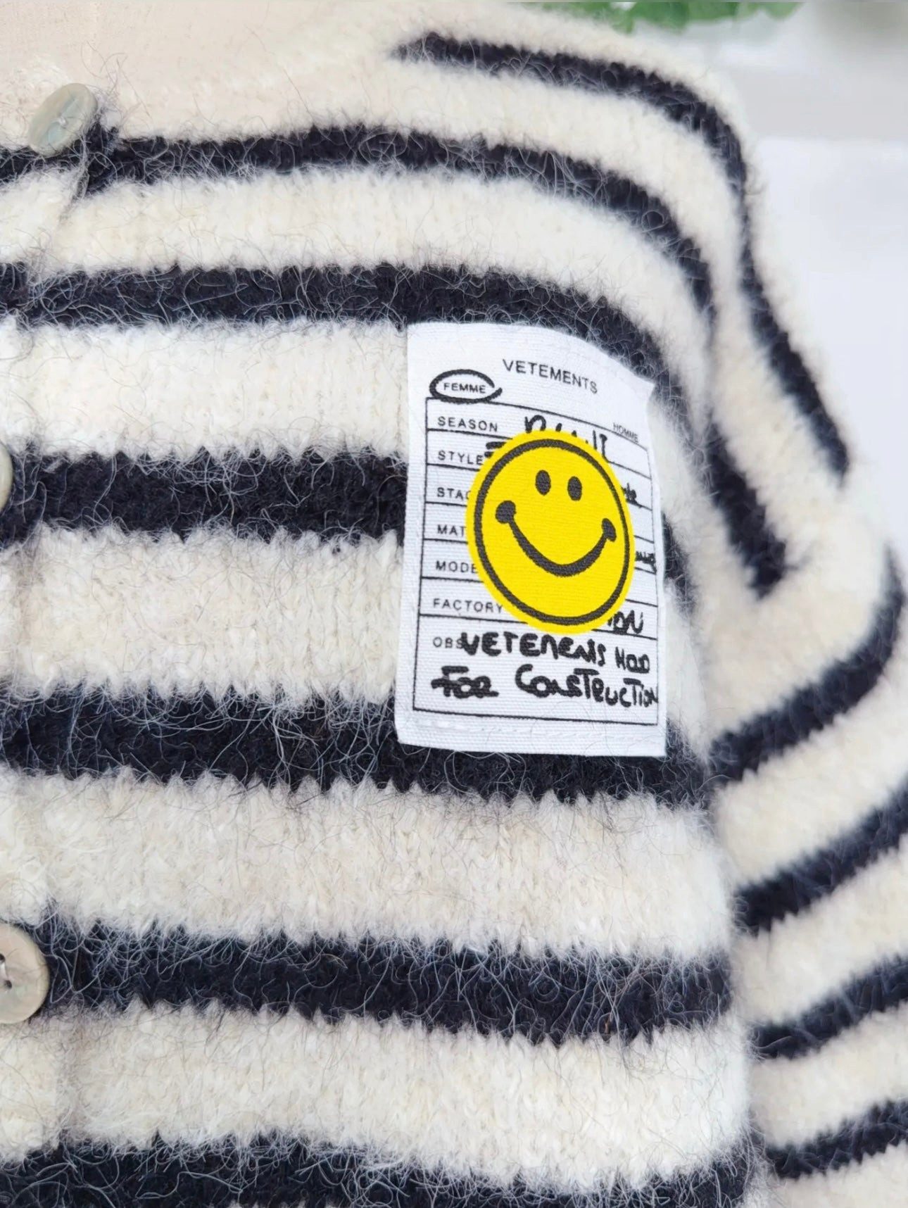 von Herzen Hemdbluse GESTREIFTER CARDIGAN "SMILEY" günstig online kaufen
