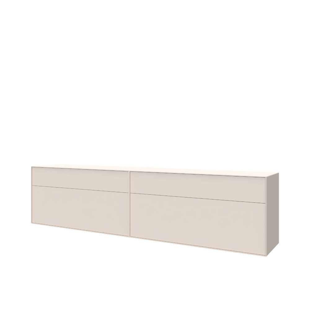 LeGer Home by Lena Gercke Lowboard Essentials, TV-Board, TV-Kommode, TV-Schrank, TV-Möbel (2 St), Breite: 222 cm, UV lackiert, Push-to-open-Funktion