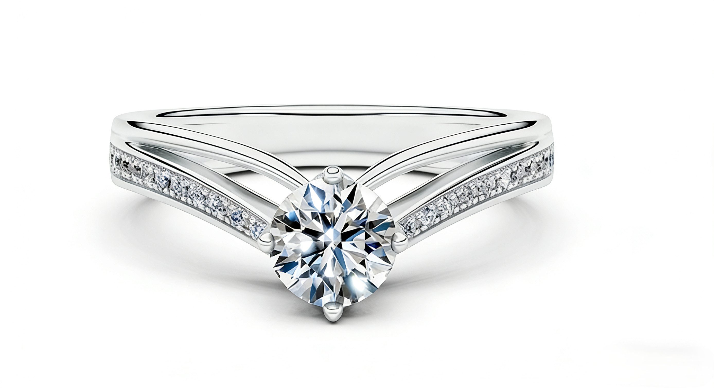 Jumpeak Diamantring V-förmiger Diamantring, 14K Gold,Brillantgeschliffener Diamant, e Vs1 3ex, geschenk für schwester geburtstag, damen geschenk