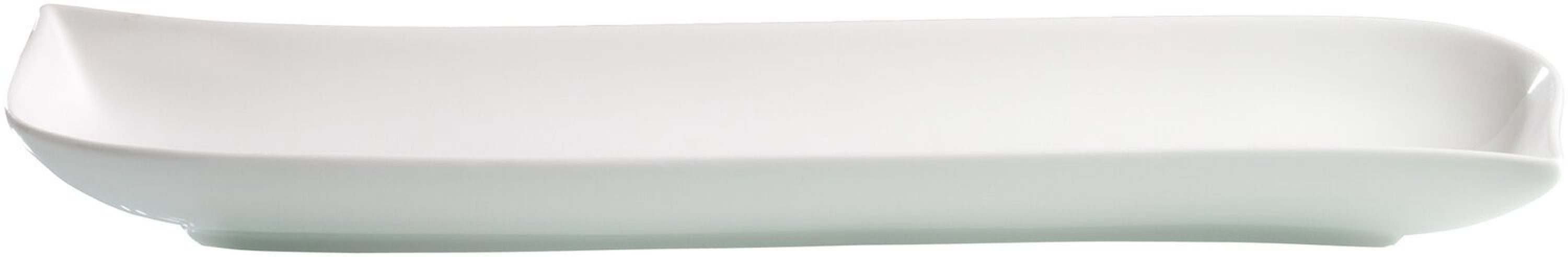 Ritzenhoff & Breker Servierschale Baguette Schale Melodie weiß geschwungene Form eckig 36 cm, Porzellan