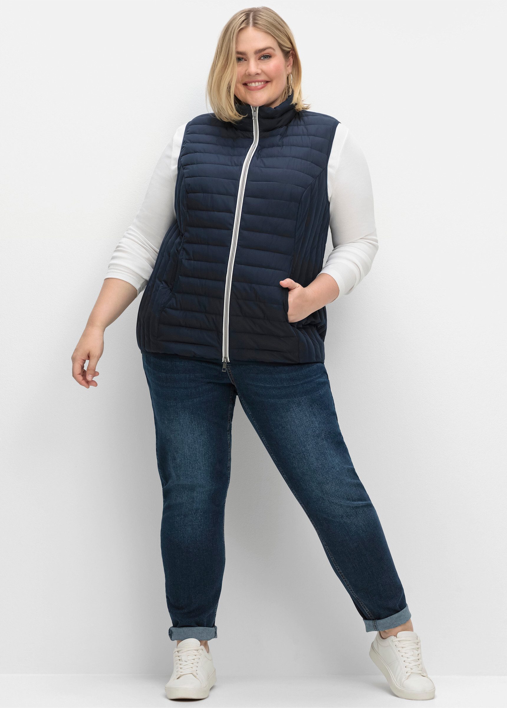 Sheego Jerseyweste Steppweste . günstig online kaufen