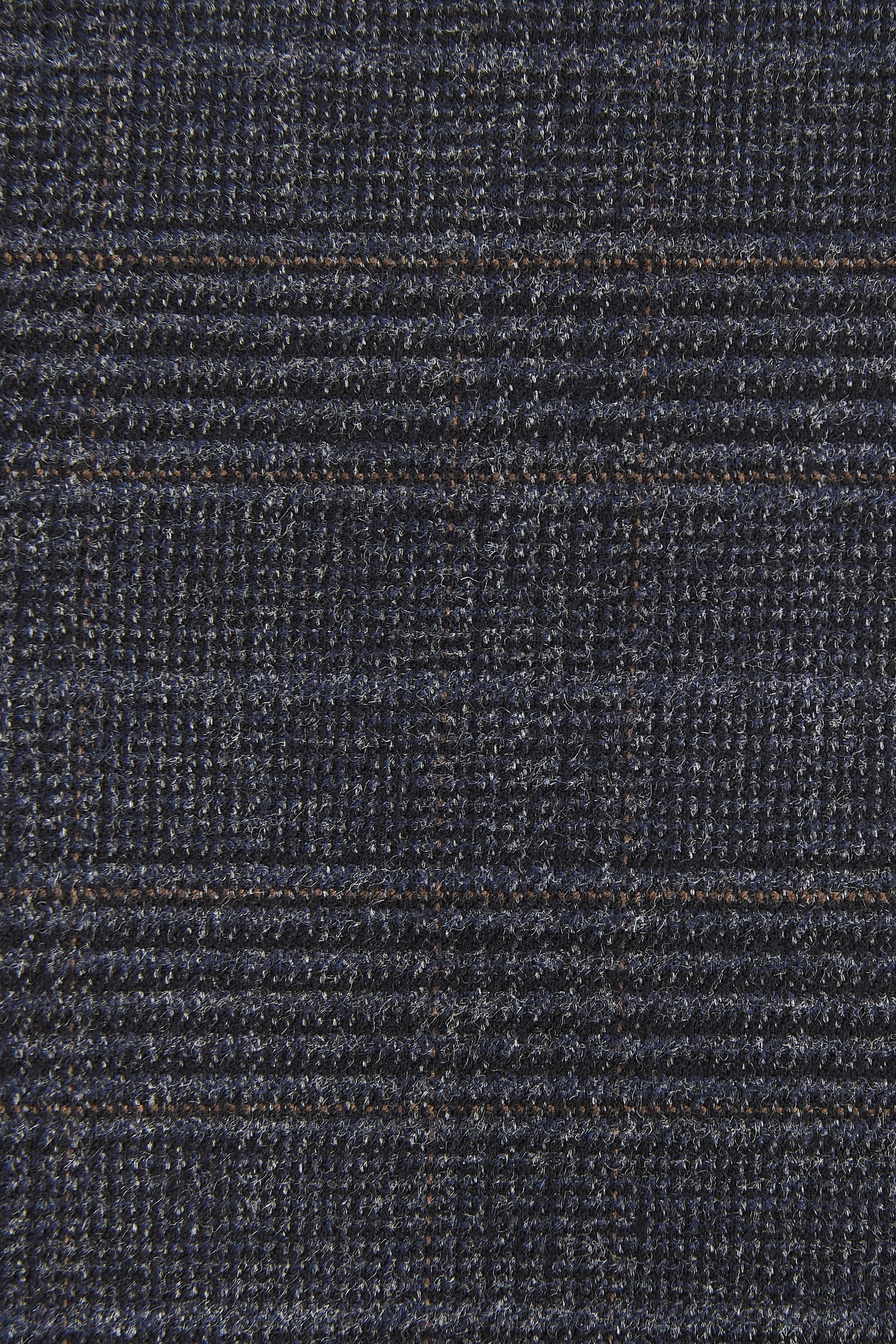 Next Anzughose Skinny Fit Anzughose mit Karomuster und Besatz (1-tlg)