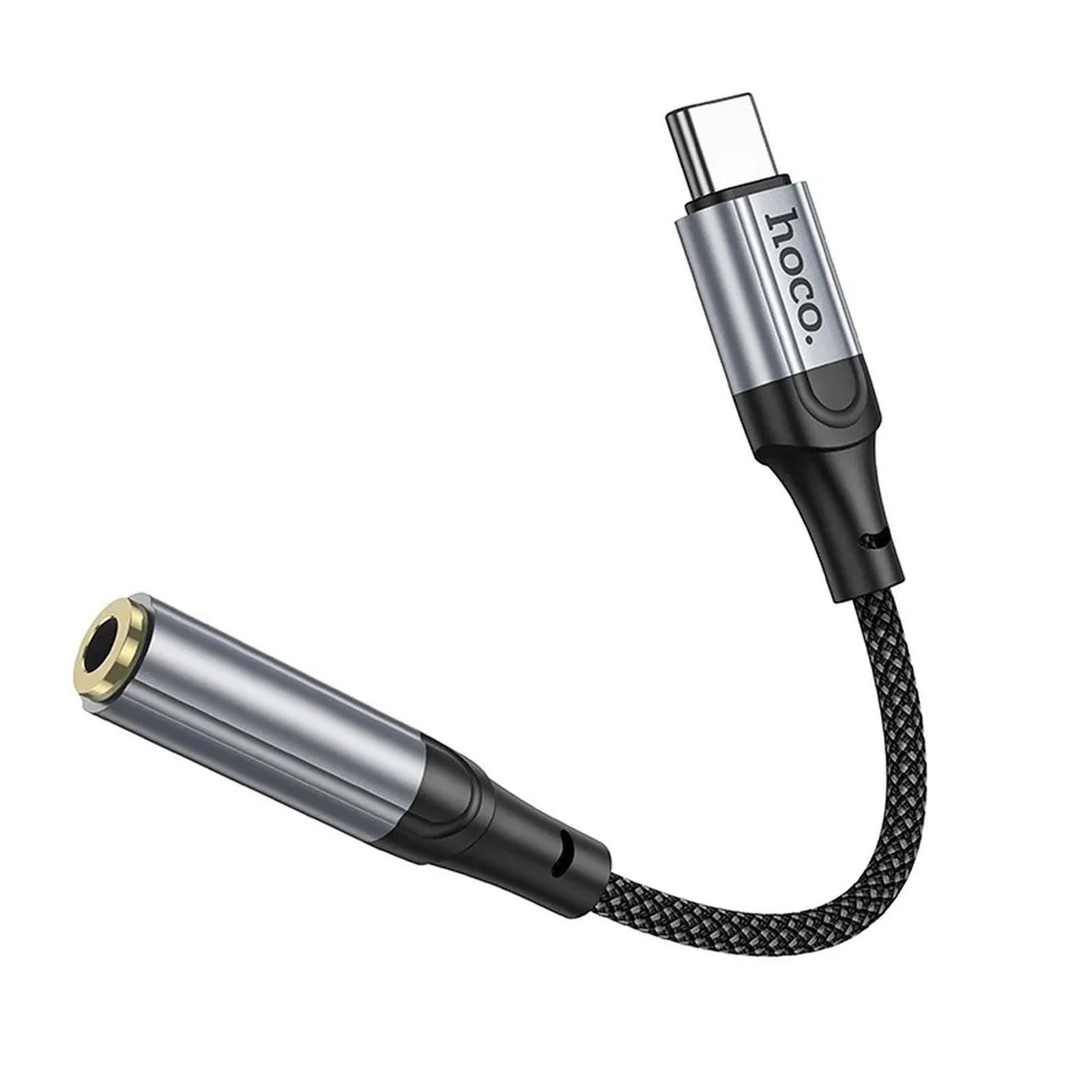hoco. LS36 USB C Klinke Adapter 3.5 mm Audio Adapter Audio-Adapter zu USB Typ C, USB Typ C auf 3,5mm Klinke Adapter Audio Kabel kurz geflochten – Bild 5 von 5
