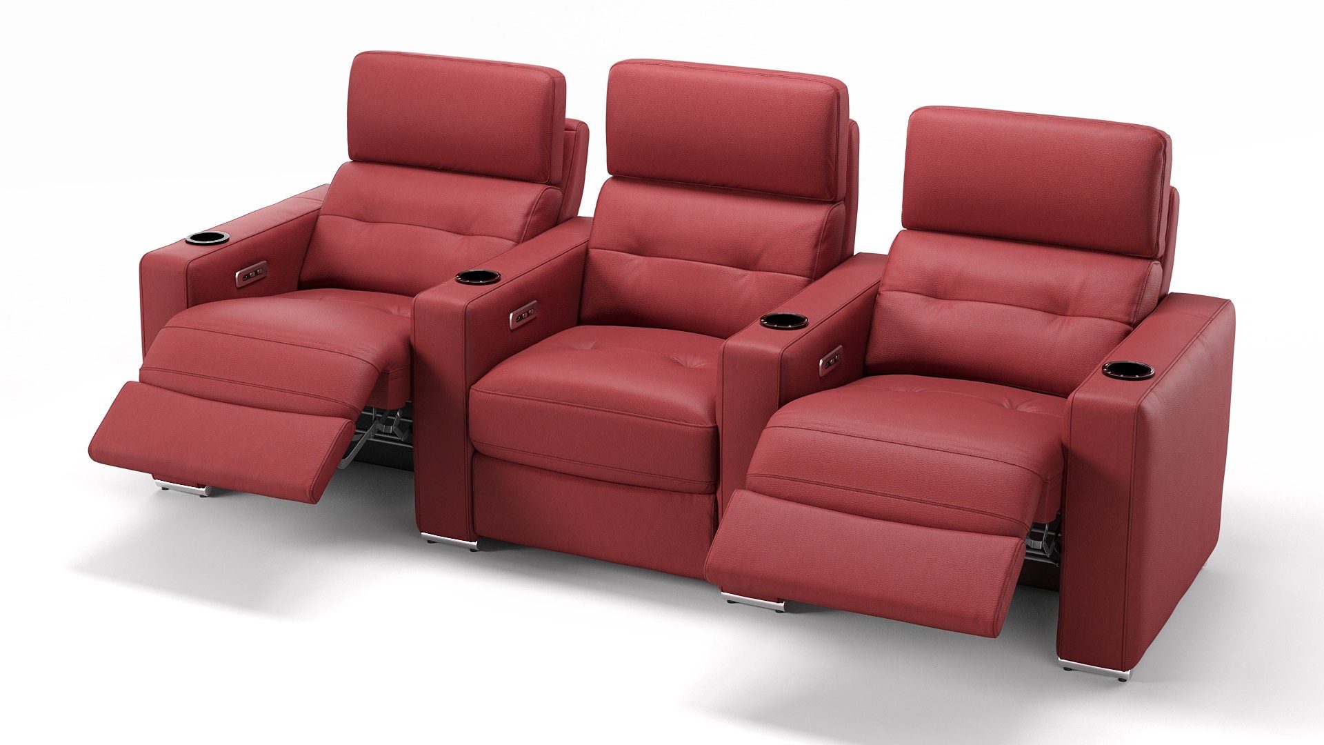 Sofanella 3-Sitzer Leder BARI, Relaxcouch, Designersofa, Designer Sofa, 3er Couch, Sofagarnitur