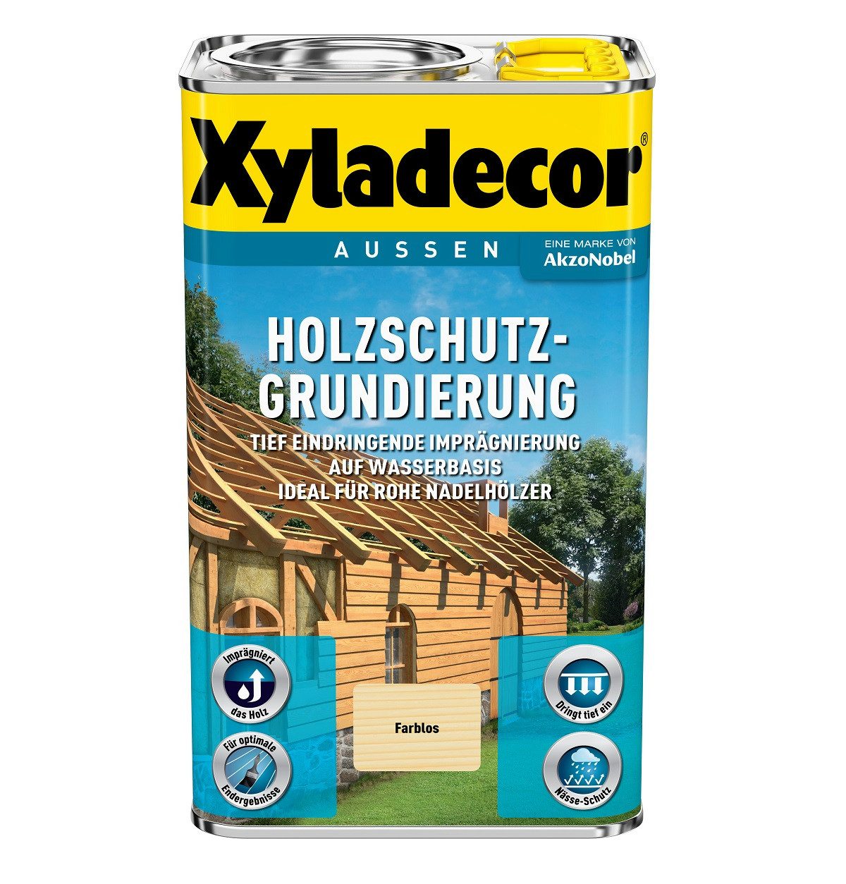 Holzschutzlasur XYLADECOR Xylagrund Farblos 2,5 Ltr