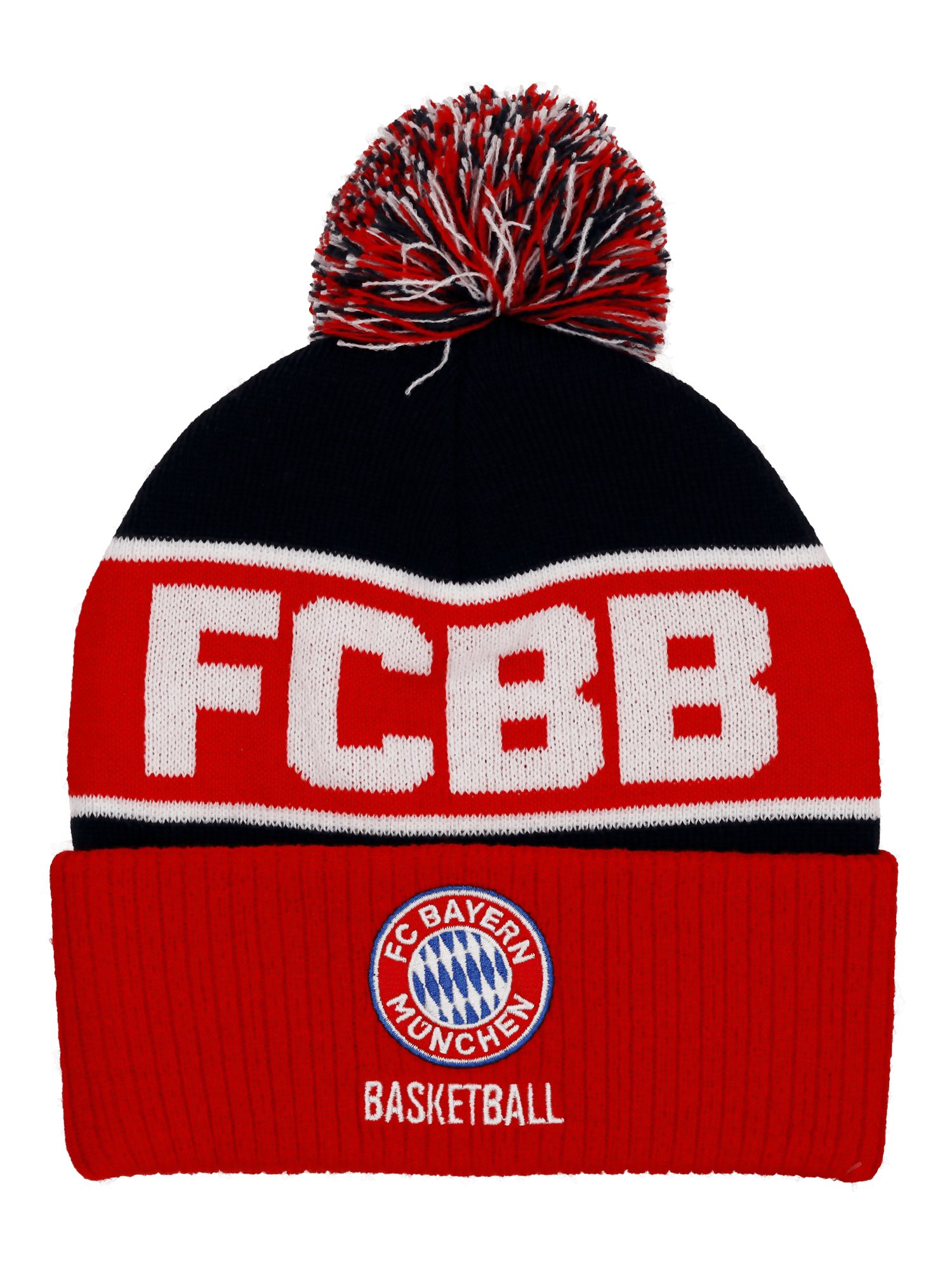 FC Bayern München Wendemütze FC Bayern München I Basketball Bommelmütze I Rot