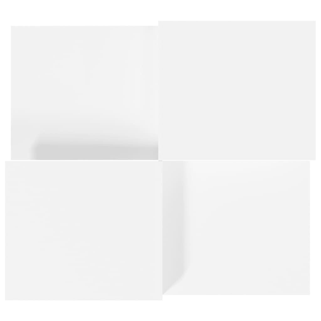 Stk. Weiß Couchtische vidaXL Weiß (2-St) Weiß Holzwerkstoff | 2 Couchtisch