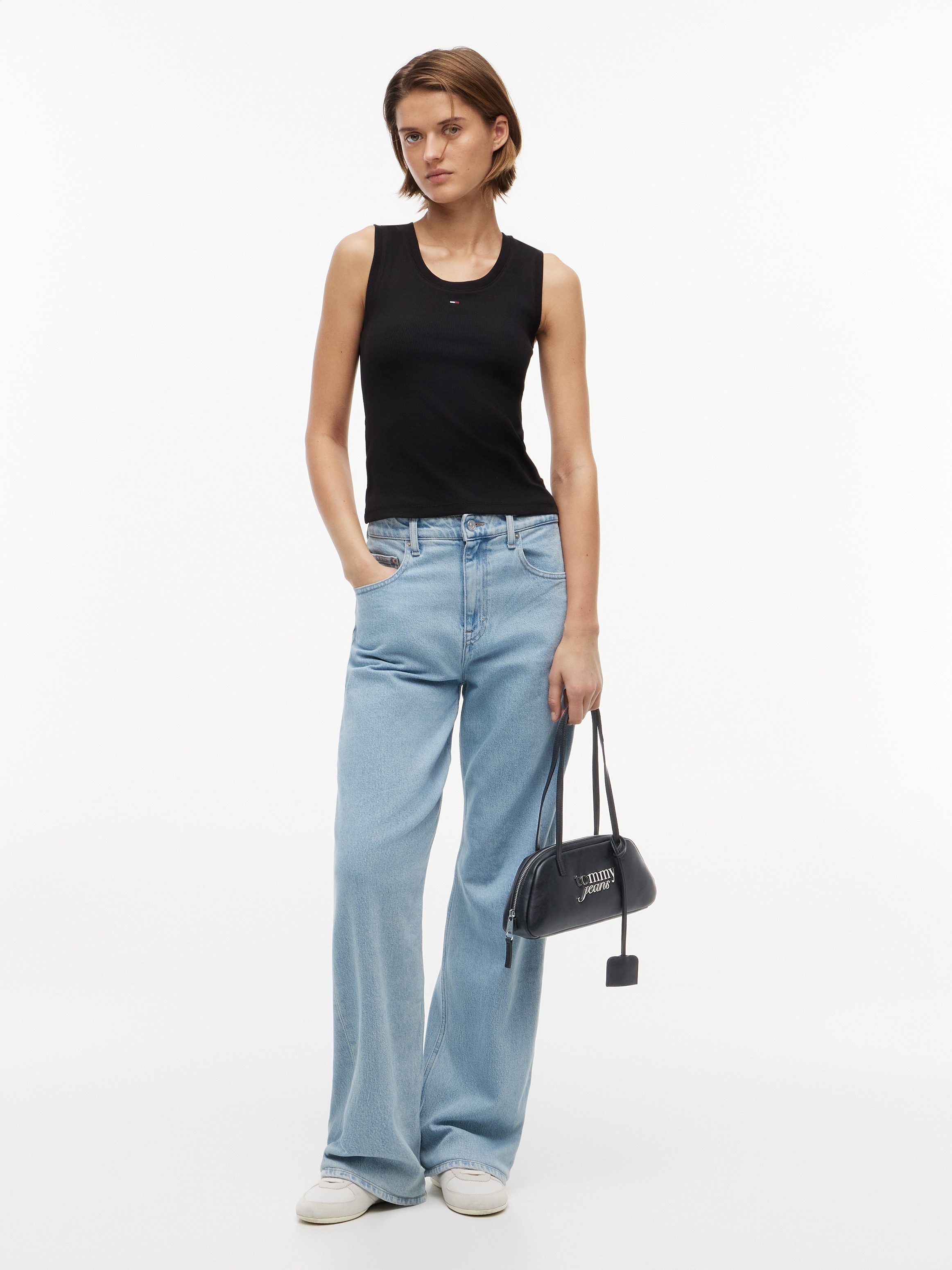 Tommy Jeans Schultertasche TJW BOLD SHOULDER BAG, Damen Handtasche, Umhängetasche mit plakativem Logo