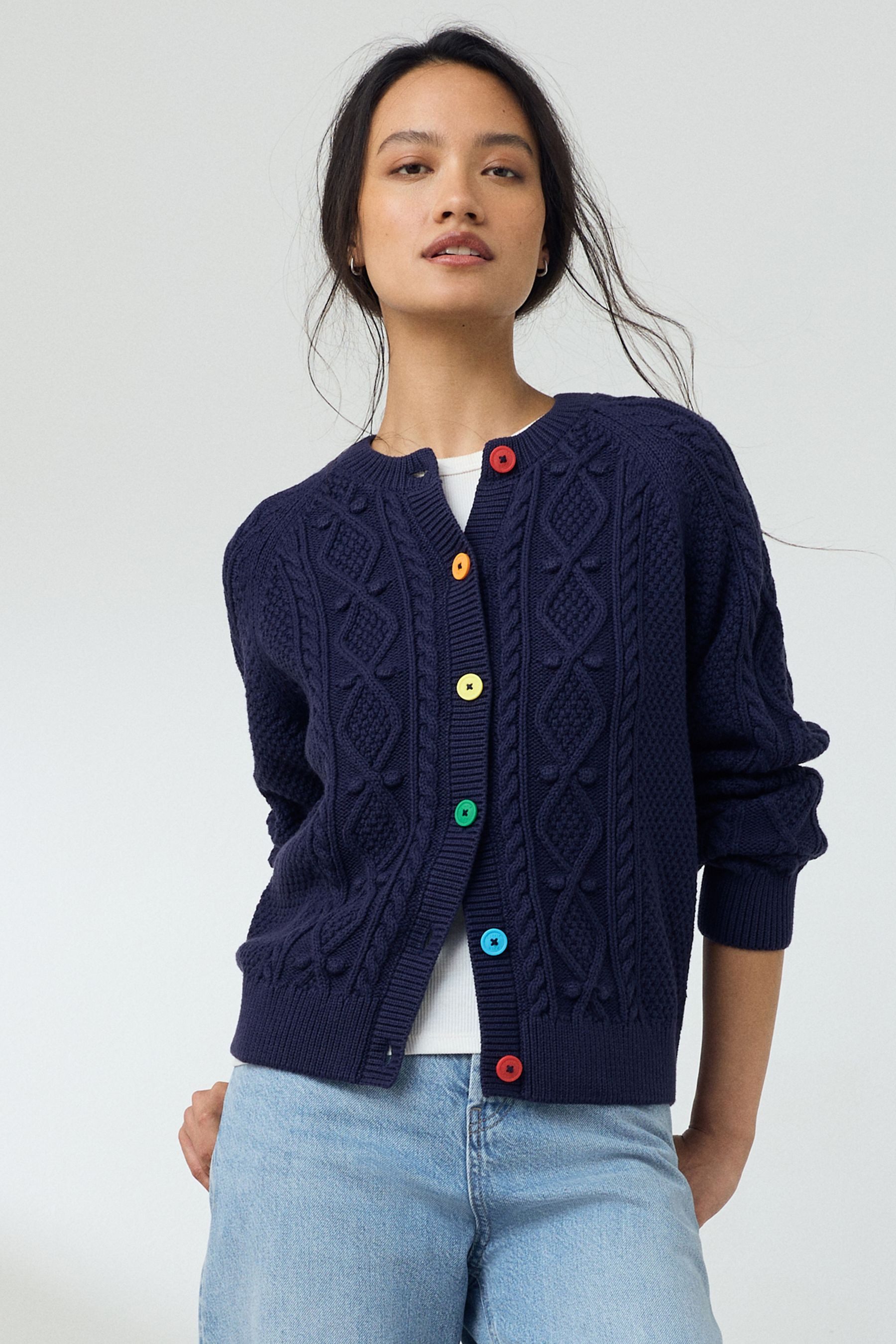 Little Bird by Jools Oliver Strickjacke Little Bird By Jools Oliver Strickjacke Zopfmuster (1-tlg) – Bild 5 von 5