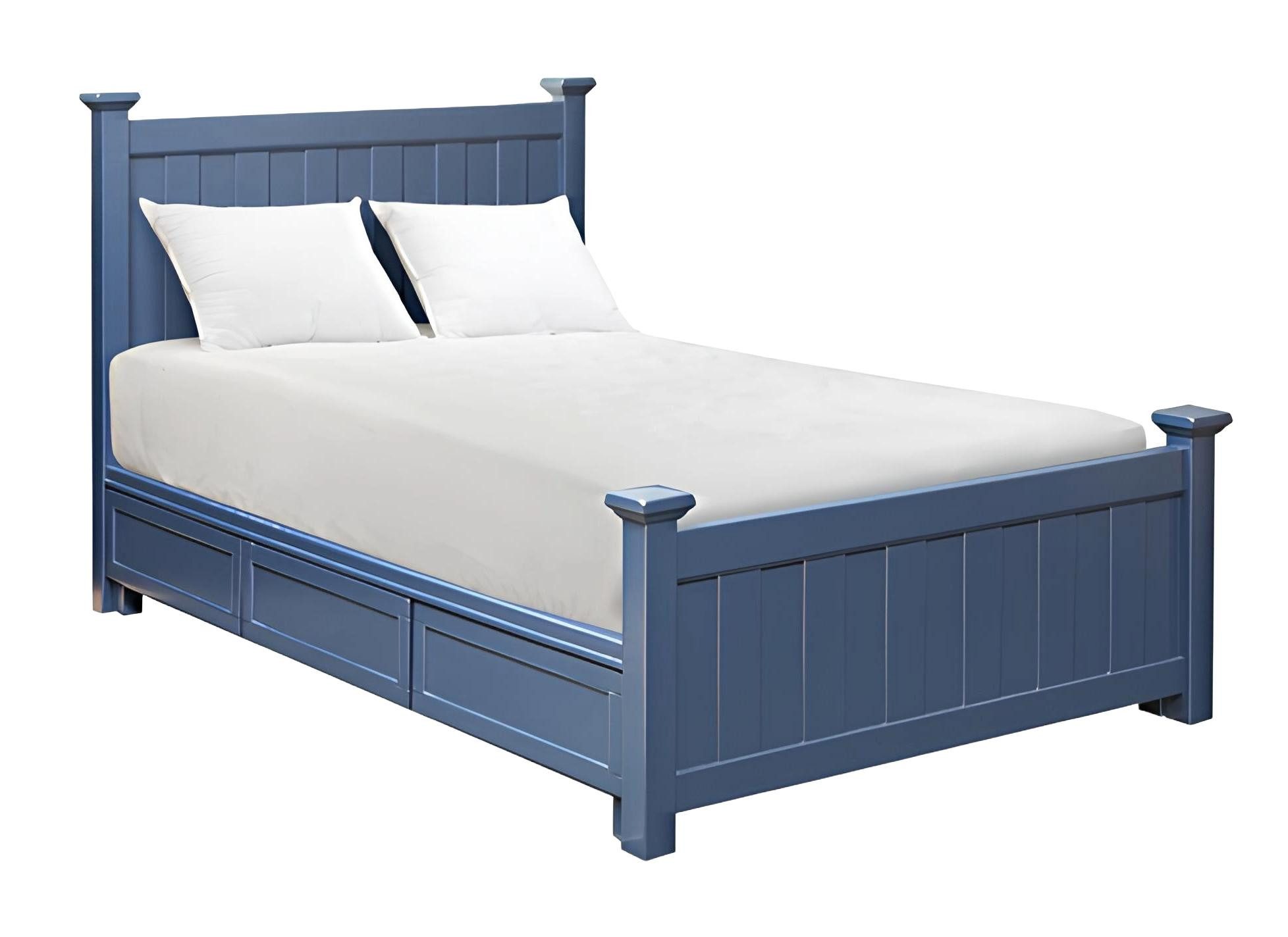 Xlmoebel Bett Doppelbett aus Echtholz im Landhausstil mit rustikalem Charme (Bett), Hergestellt in Europa