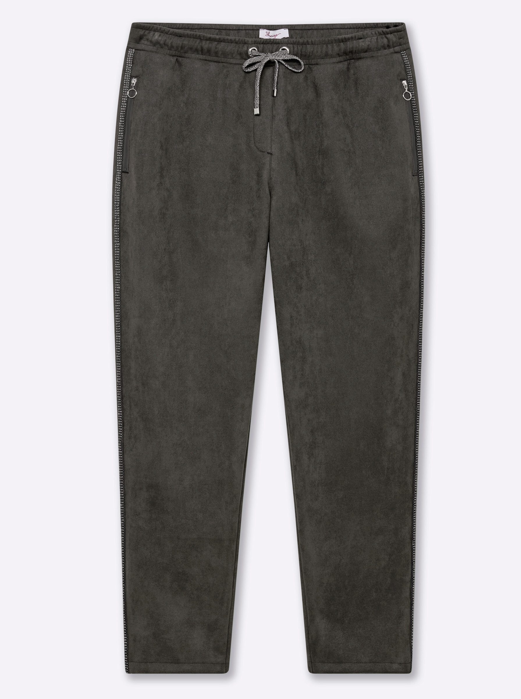 Sheego Jerseyhose Velours-Hose