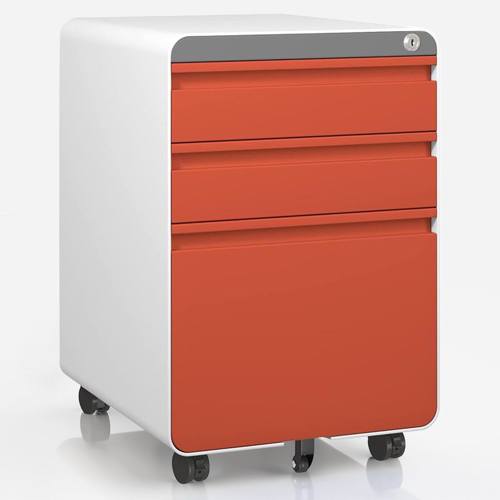 Dripex Aktenschrank Metall Rollcontainer Stahl Büroschrank mit 2/3 Schublad günstig online kaufen